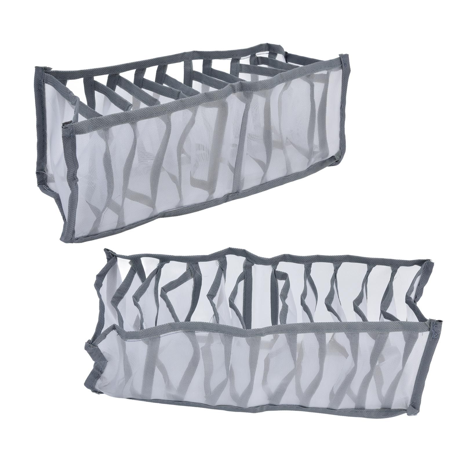 Underwear Organizer Mesh Foldable Breathable Multi Cells Socks Storage Box for view 9