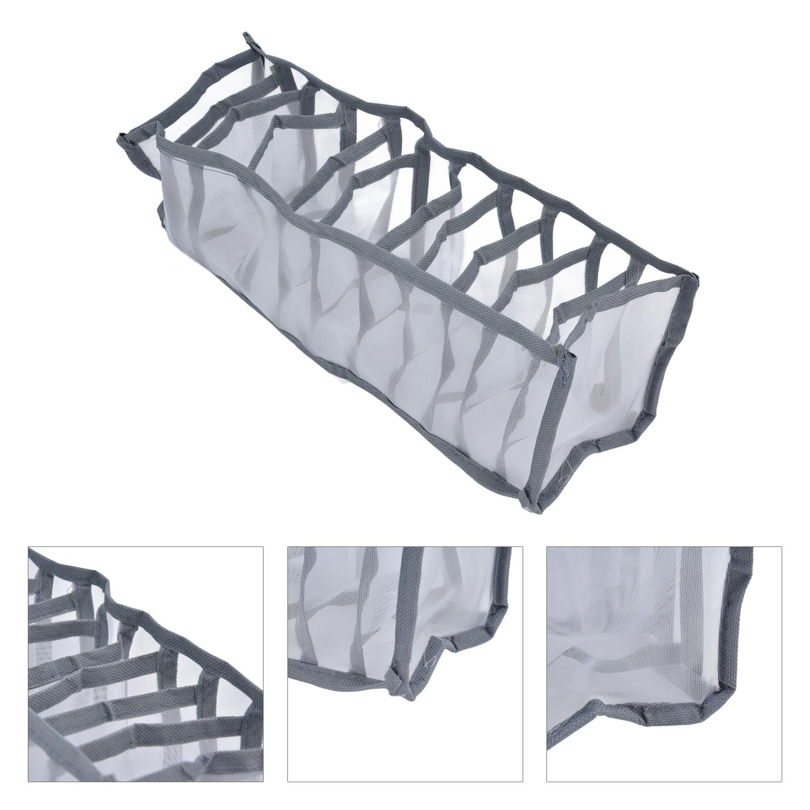Underwear Organizer Mesh Foldable Breathable Multi Cells Socks Storage Box for view 10