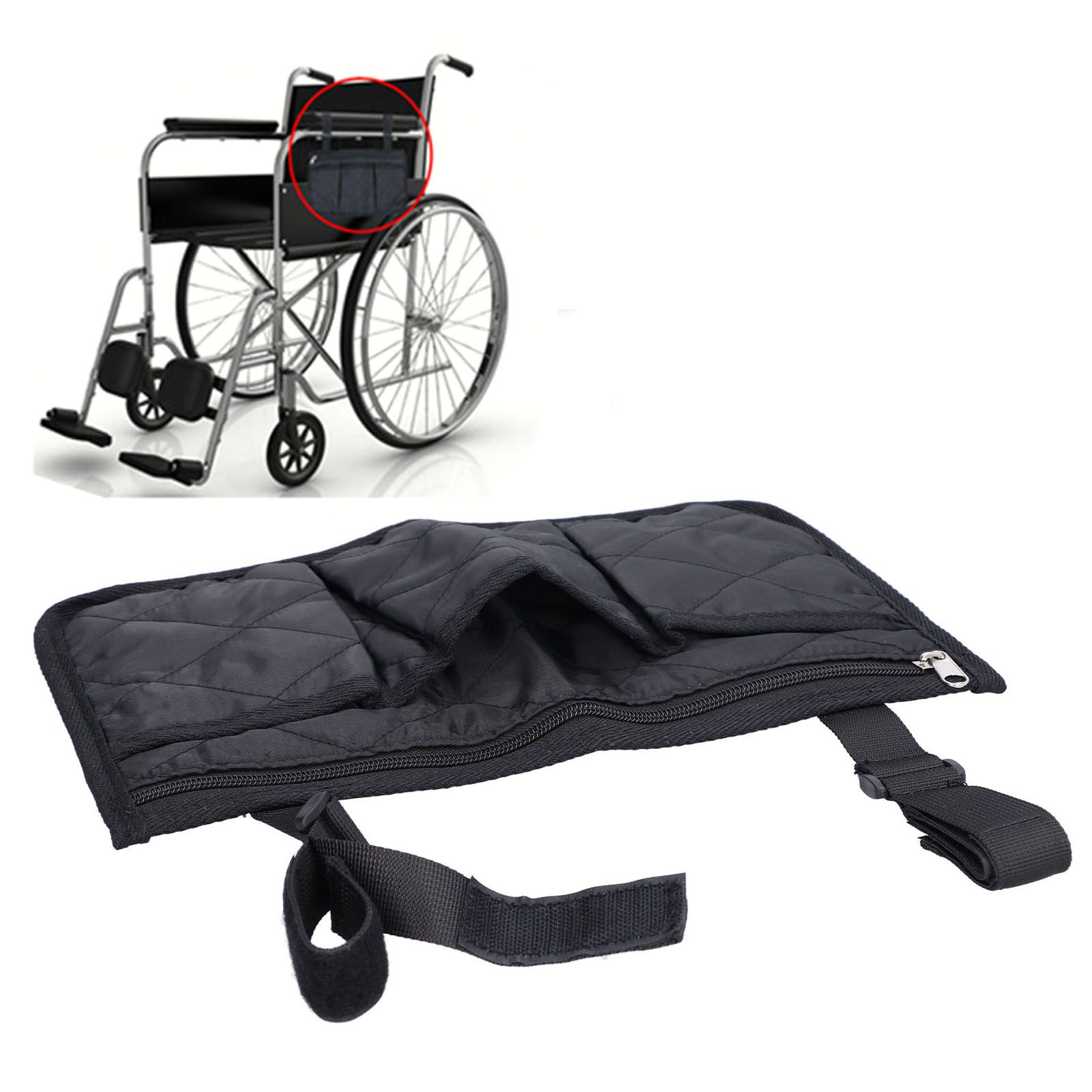 Wheelchair Side Bags Large Capacity Beautiful Practical Armrest Side Storage view 11