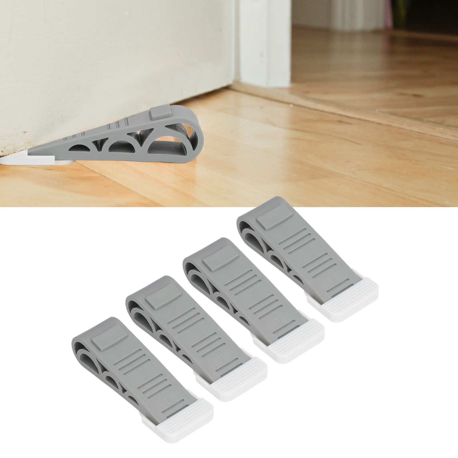 4PCS Stacked Door Stop Rubber Heavy Duty Door Bottom Stopper Door Wedge Stop view 11