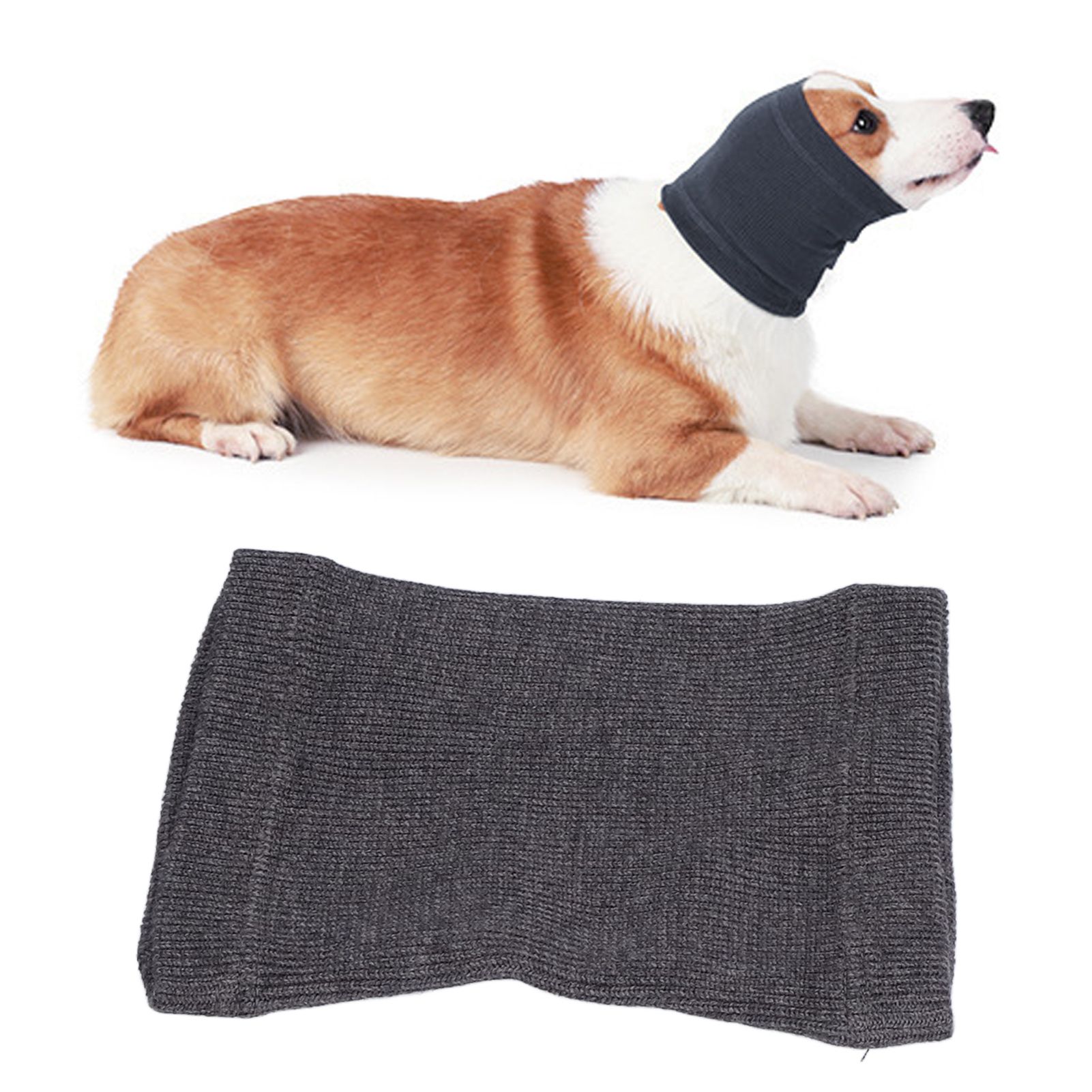 Dog Ears Cover Freeze Proof Elastic Polyester Puppy Neck Ear Warmer Hood view 12