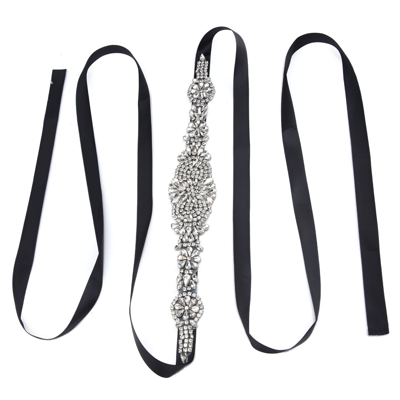 Rhinestone Wedding Dress Belt Elegant Waistbelt Clothes Accessories for Bride view 2