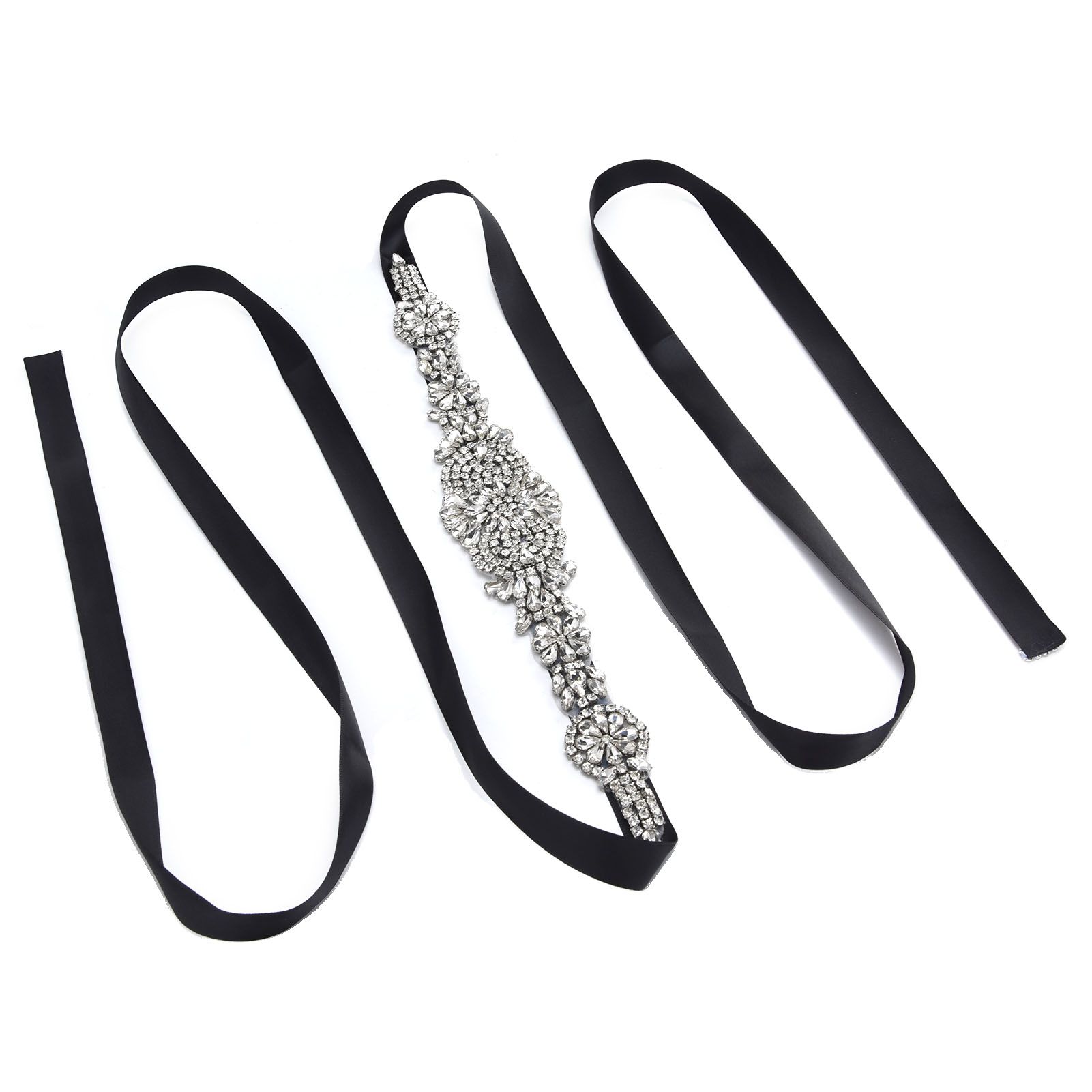 Rhinestone Wedding Dress Belt Elegant Waistbelt Clothes Accessories for Bride view 3