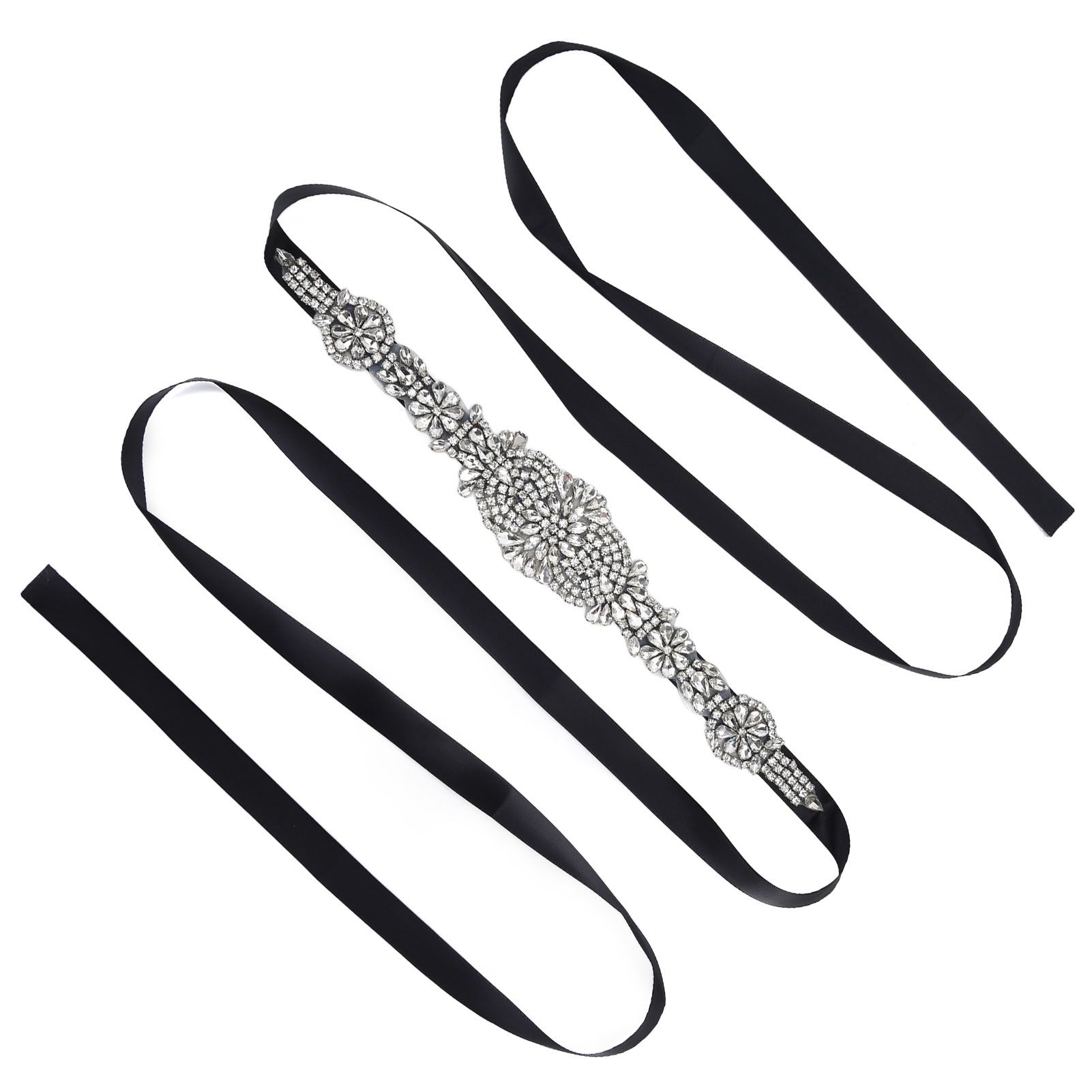 Rhinestone Wedding Dress Belt Elegant Waistbelt Clothes Accessories for Bride view 7