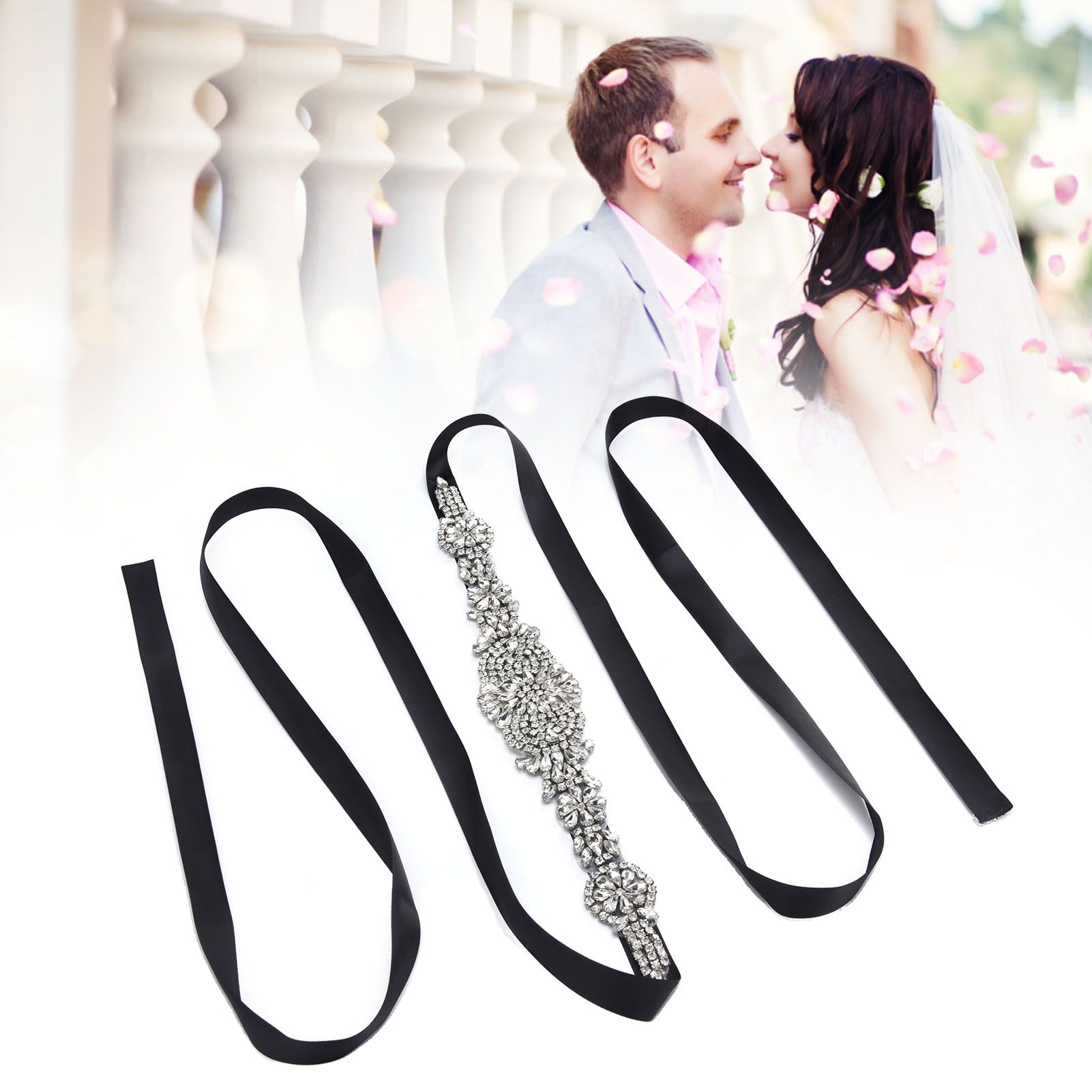 Rhinestone Wedding Dress Belt Elegant Waistbelt Clothes Accessories for Bride view 11