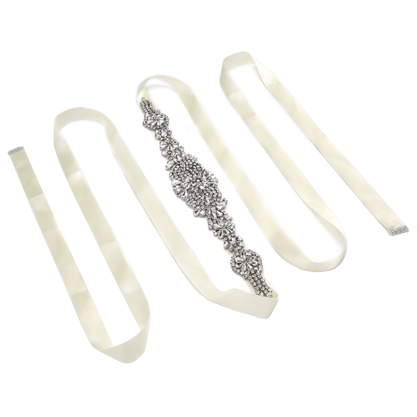 Rhinestone Wedding Dress Belt Elegant Waistbelt Clothes Accessories for Bride view 2