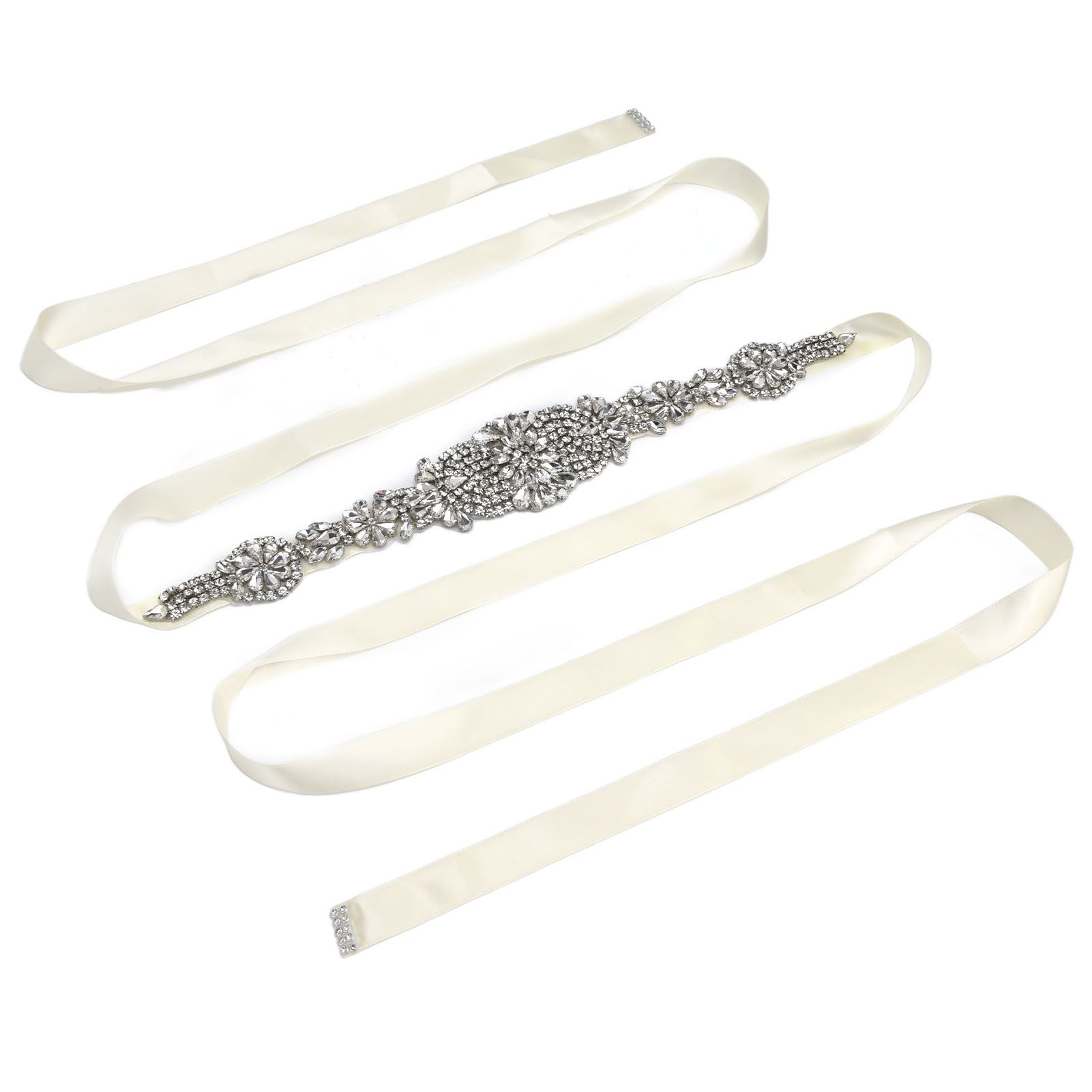 Rhinestone Wedding Dress Belt Elegant Waistbelt Clothes Accessories for Bride view 3