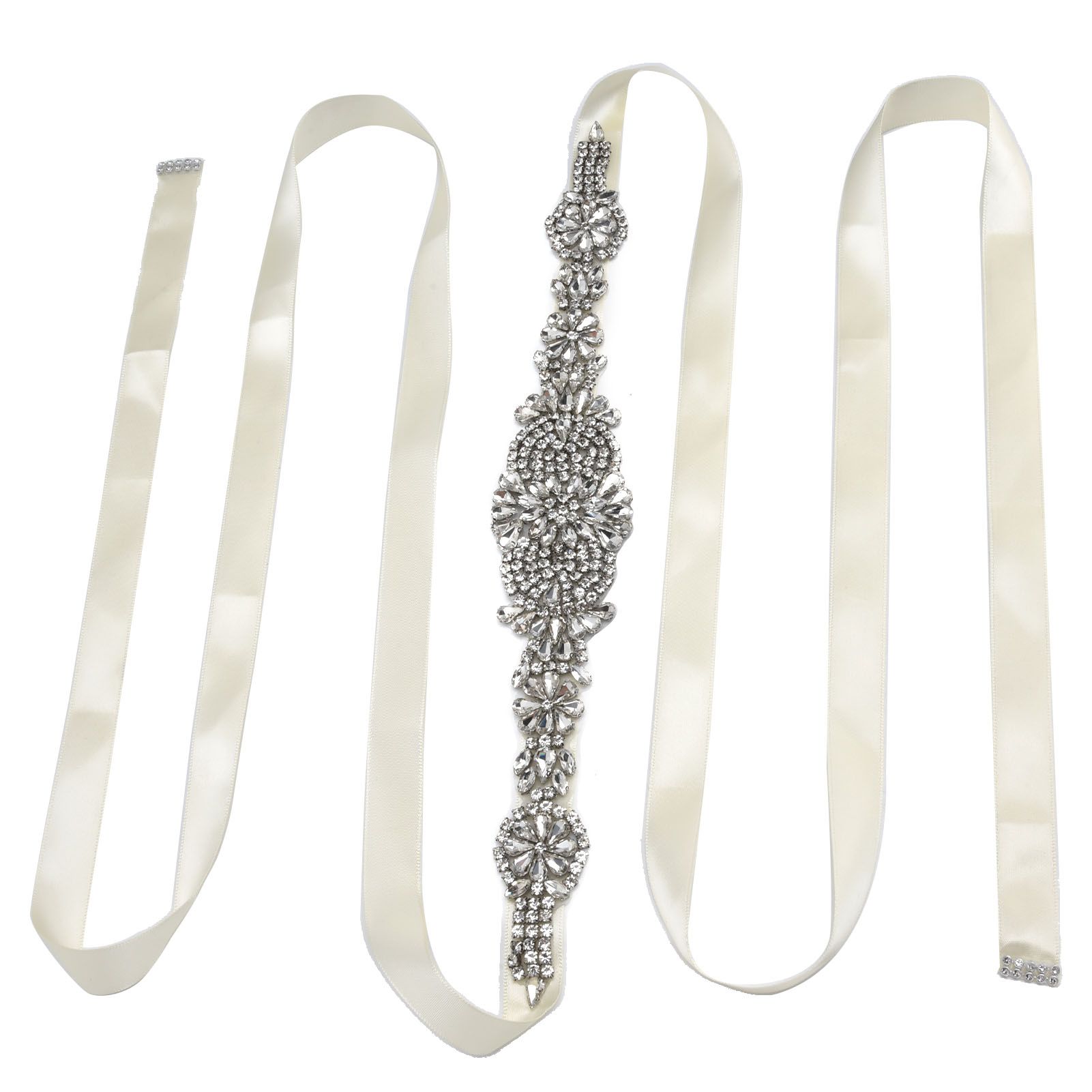Rhinestone Wedding Dress Belt Elegant Waistbelt Clothes Accessories for Bride view 4