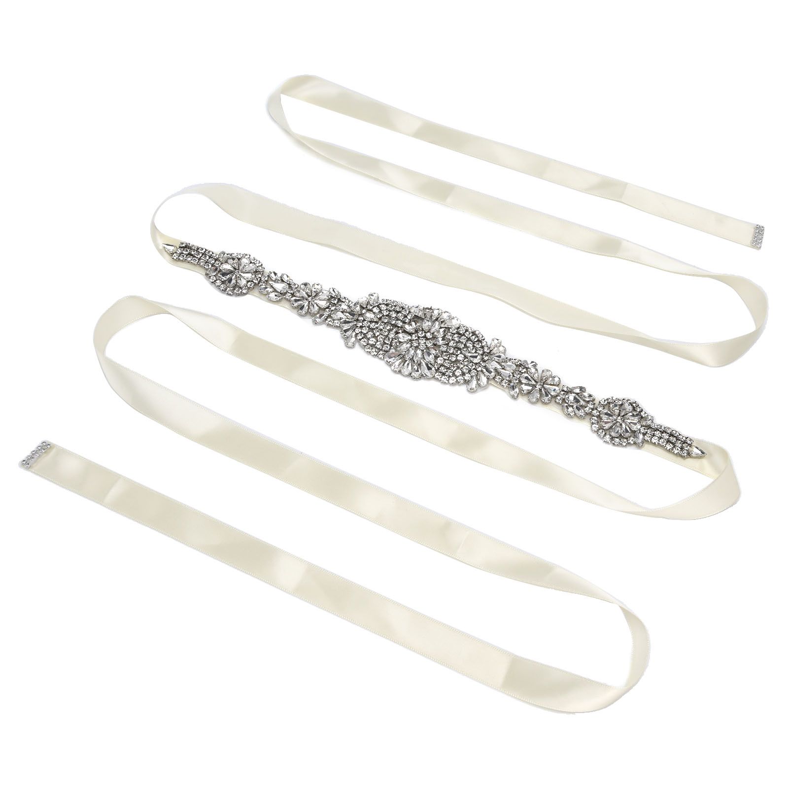 Rhinestone Wedding Dress Belt Elegant Waistbelt Clothes Accessories for Bride view 5