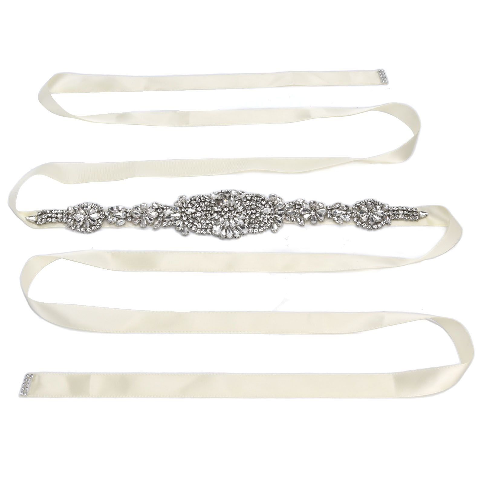 Rhinestone Wedding Dress Belt Elegant Waistbelt Clothes Accessories for Bride view 6