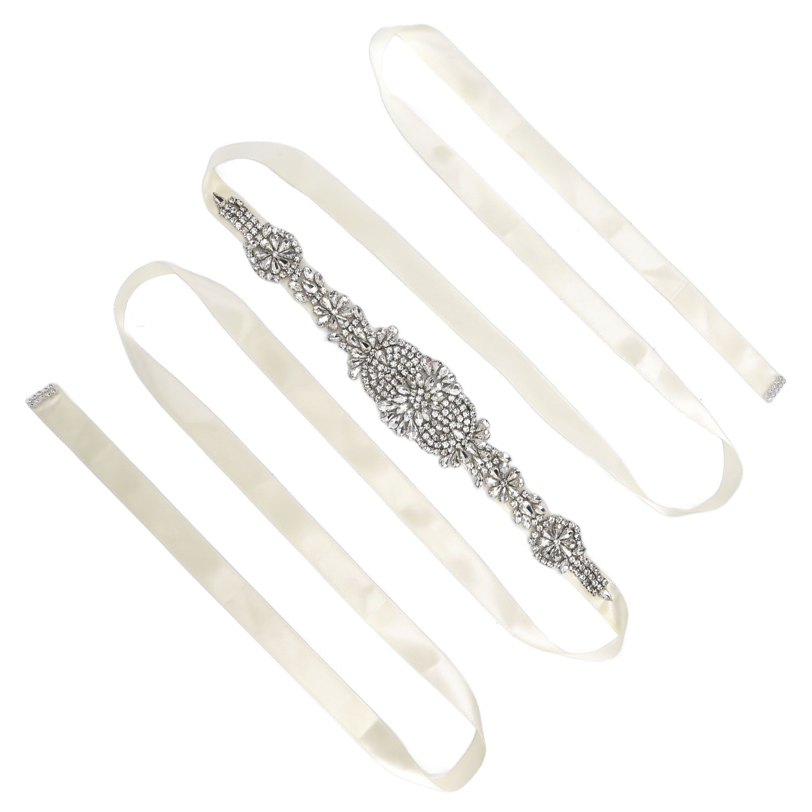 Rhinestone Wedding Dress Belt Elegant Waistbelt Clothes Accessories for Bride view 7