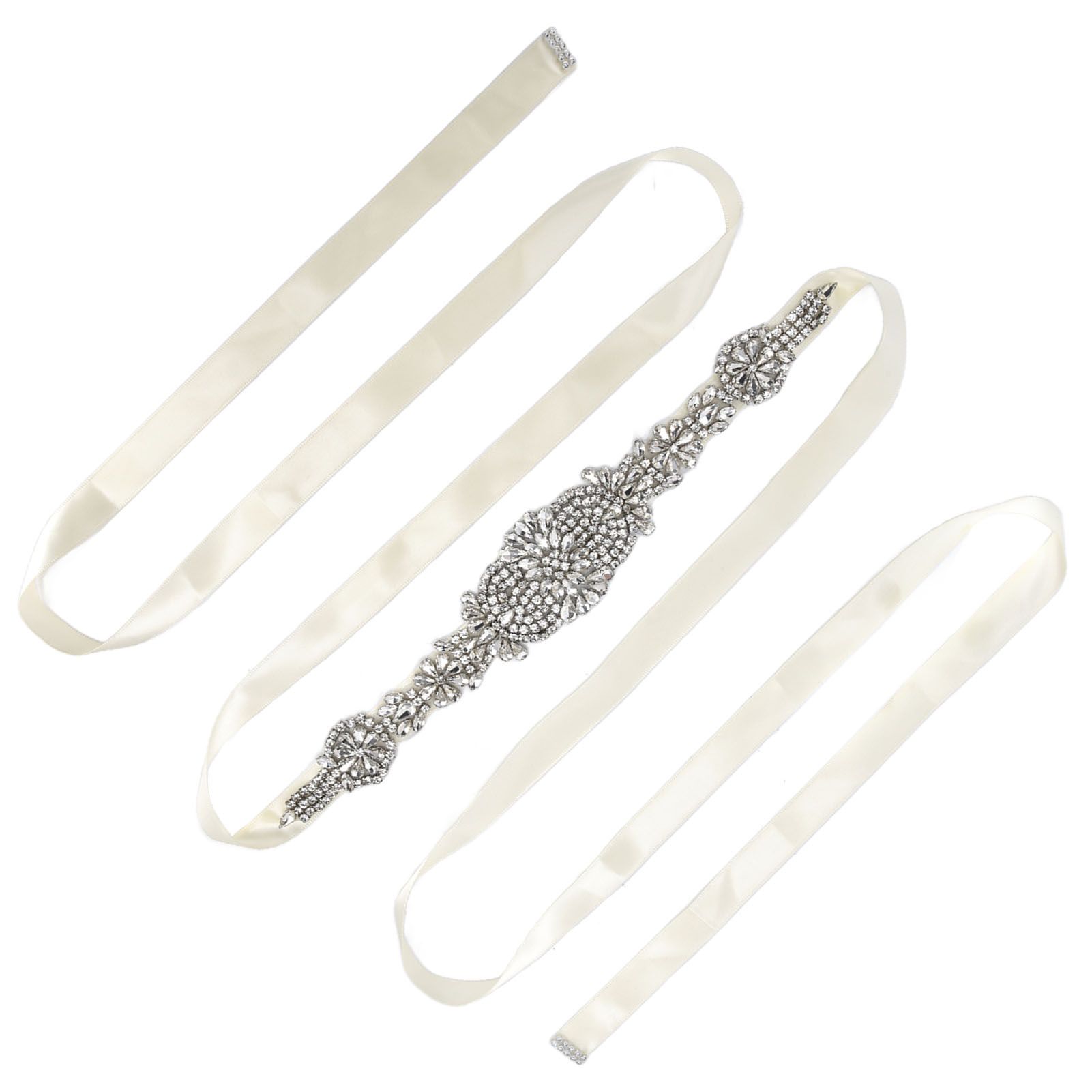 Rhinestone Wedding Dress Belt Elegant Waistbelt Clothes Accessories for Bride view 9