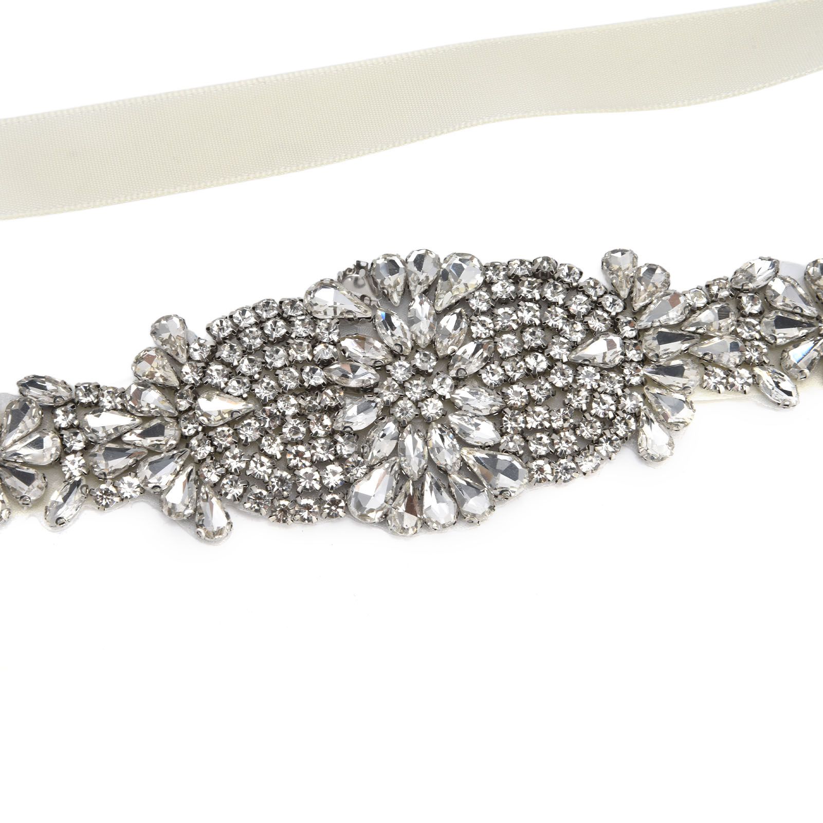 Rhinestone Wedding Dress Belt Elegant Waistbelt Clothes Accessories for Bride view 14