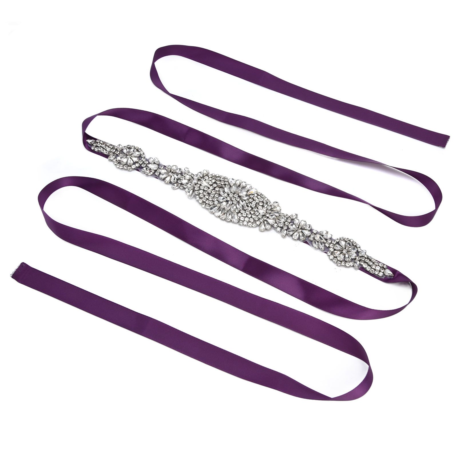 Rhinestone Wedding Dress Belt Elegant Waistbelt Clothes Accessories for Bride view 5