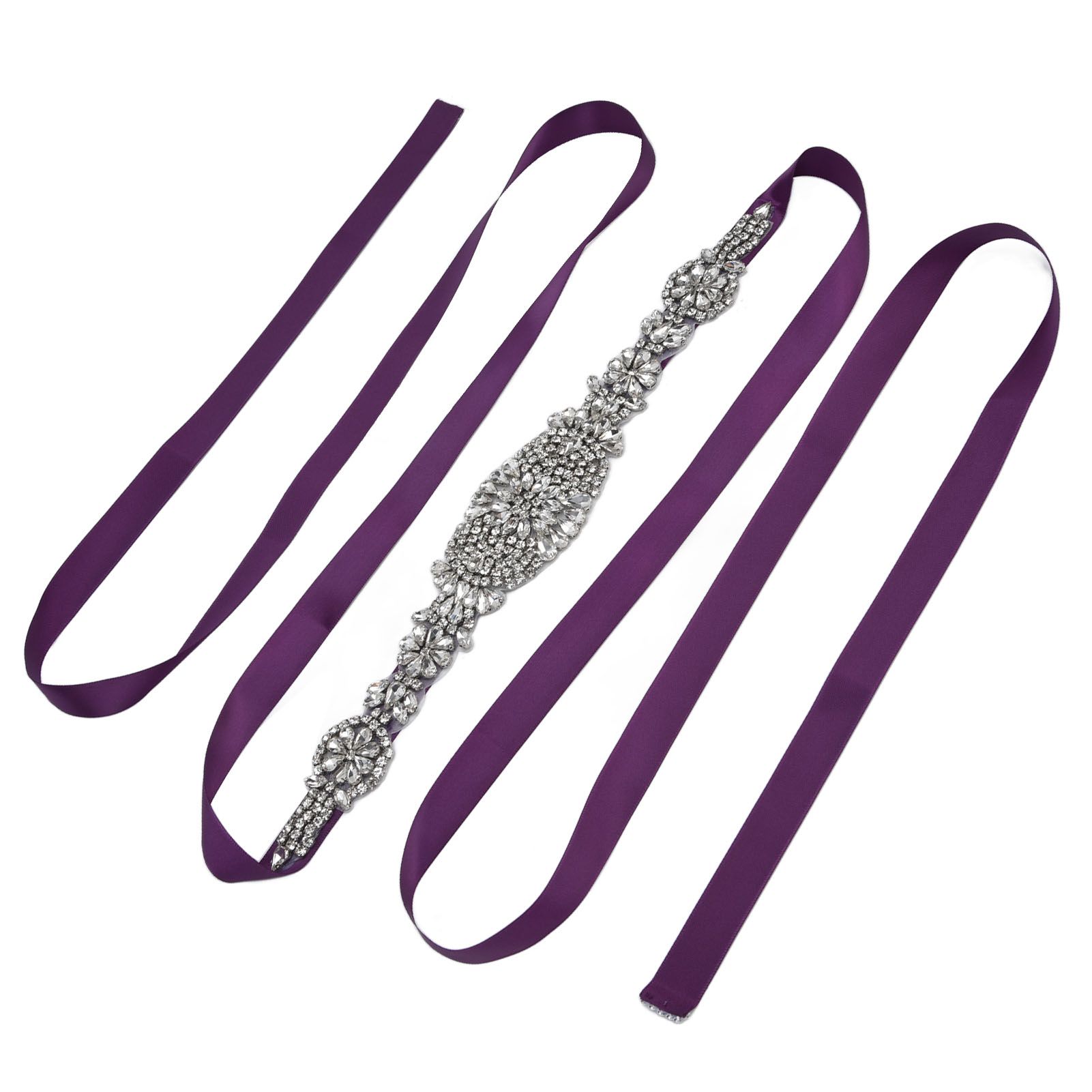 Rhinestone Wedding Dress Belt Elegant Waistbelt Clothes Accessories for Bride view 10
