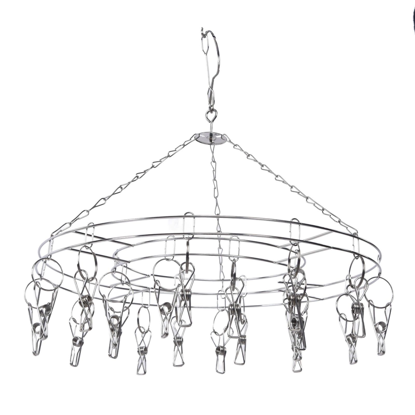 20 Clip Socks Rack Underwear Drying Hanger Stainless Steel Clothes Hanger view 8