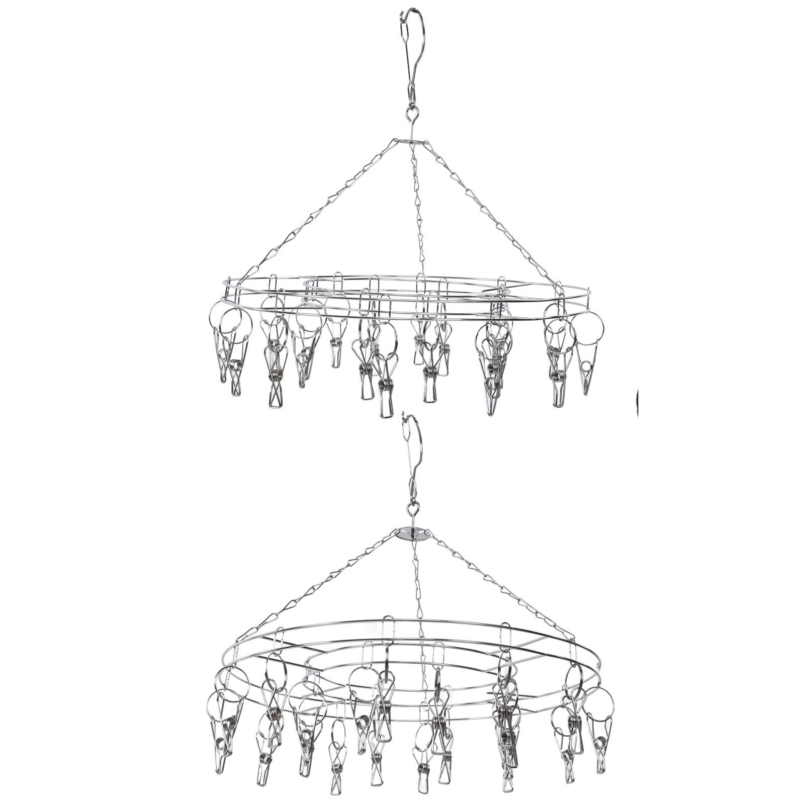 20 Clip Socks Rack Underwear Drying Hanger Stainless Steel Clothes Hanger view 10