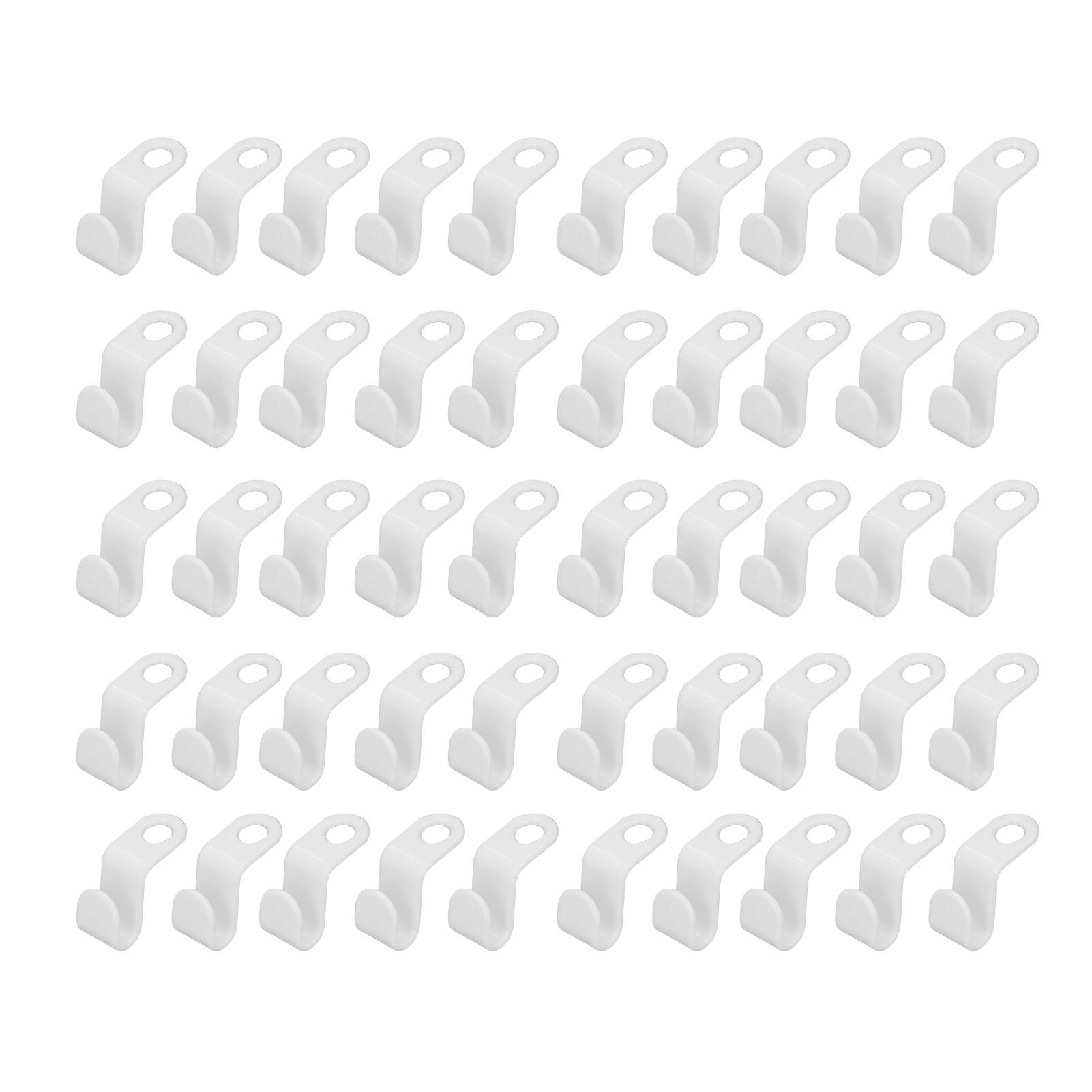 50Pcs Clothes Hanger Hook Strong Odorless Lightweight White Thickened Hanger view 5