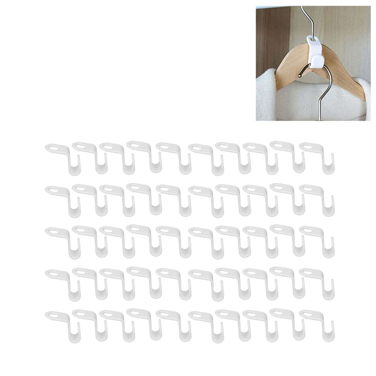 50Pcs Clothes Hanger Hook Strong Odorless Lightweight White Thickened Hanger view 12