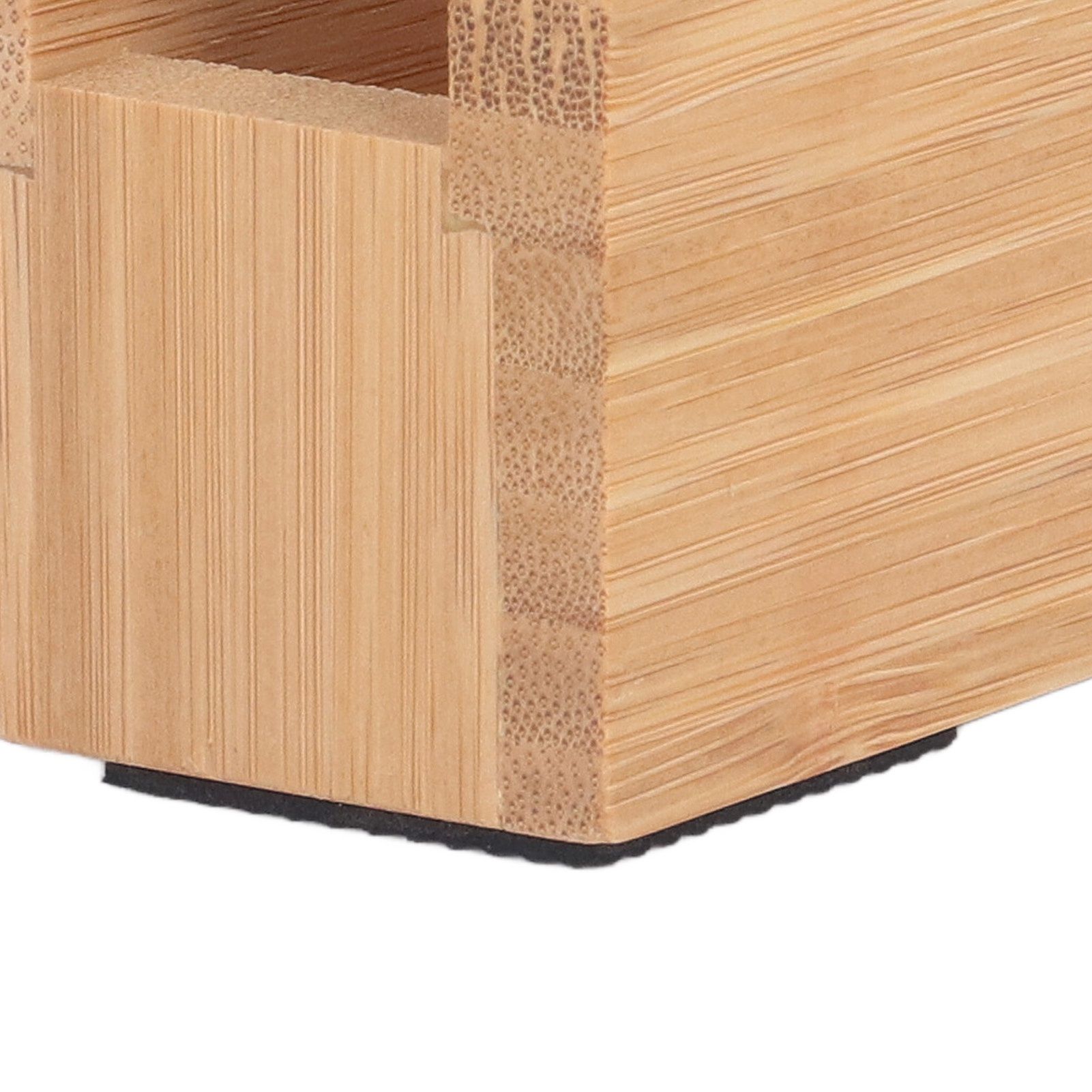 Desktop Tape Dispenser Bamboo Wood Tape Cutter Holder Adhesive Roll Base view 15
