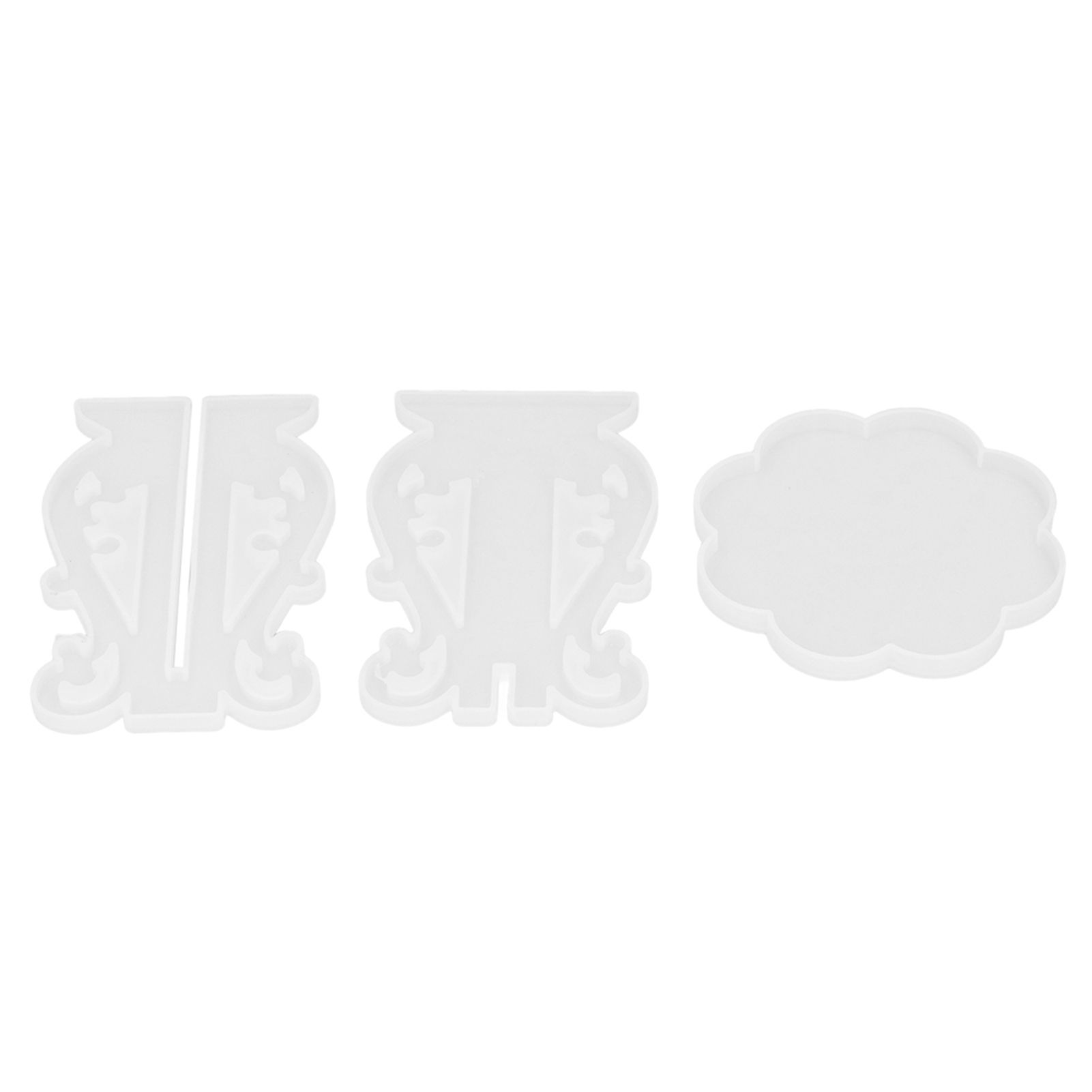 3Pcs DIY Flower Pot Shelf Mold Easy Demoulding Soft Good Toughness Irregular view 2