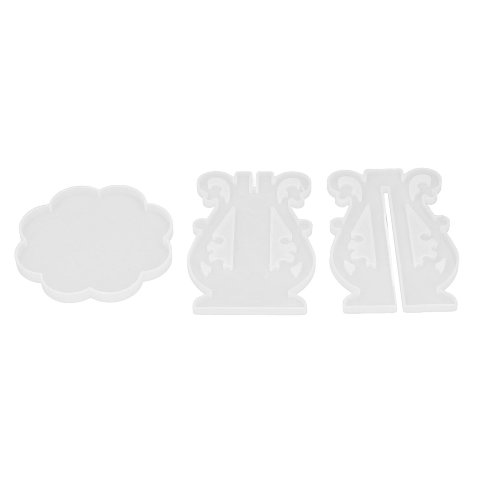 3Pcs DIY Flower Pot Shelf Mold Easy Demoulding Soft Good Toughness Irregular view 3