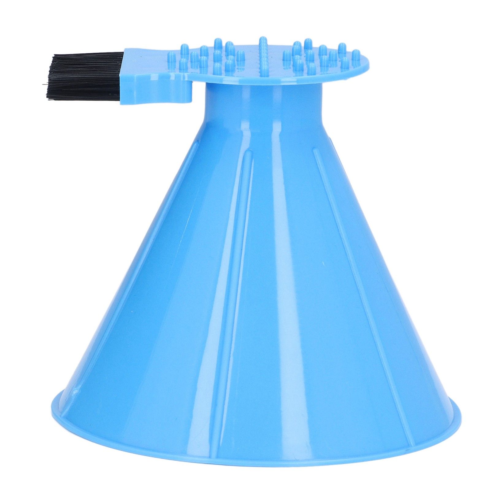 Ice Scraper Plastic Cone Multi Functional Funnel Snow Remover with Brush for — image 1