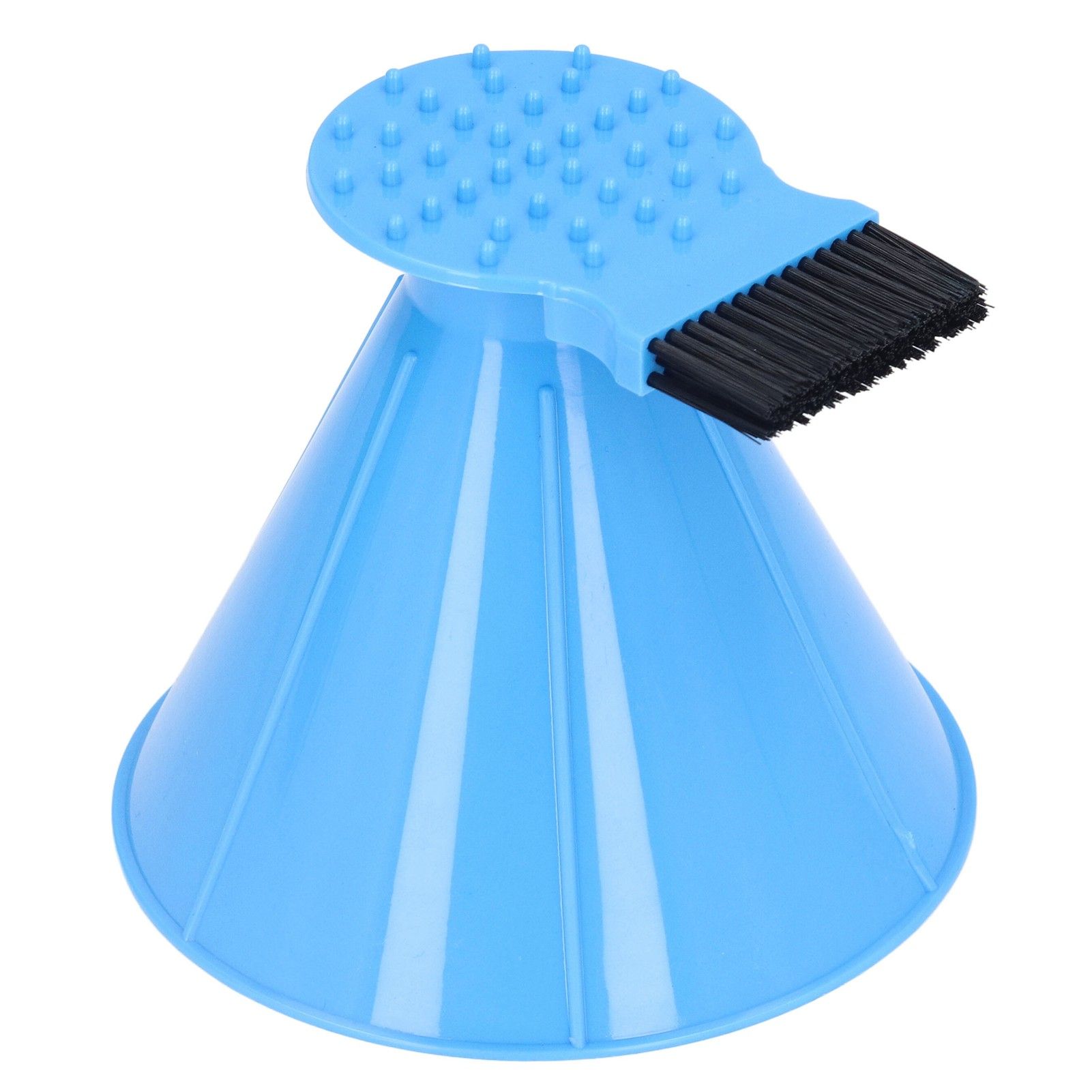 Ice Scraper Plastic Cone Multi Functional Funnel Snow Remover with Brush for view 9