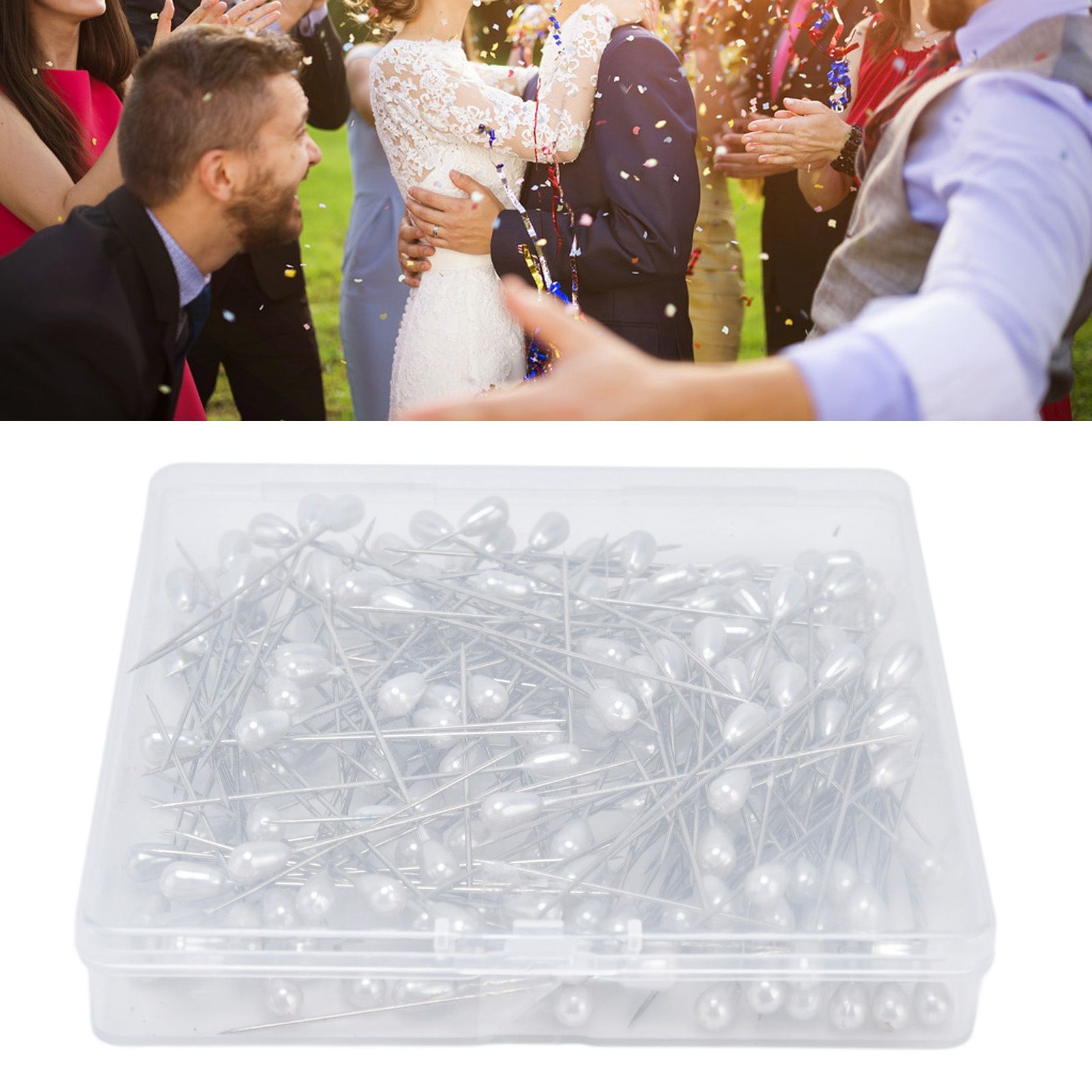 200pcs Teardrop Pearl Head Pins Pearlized Ball Head Pins for Sewing Craft view 11