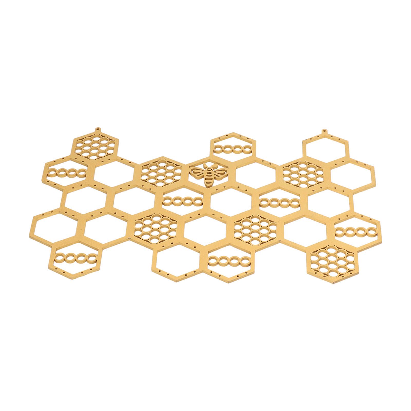 Ear Stud Display Rack Poplar Material Golden Beehive Type Space Saving Durable view 3