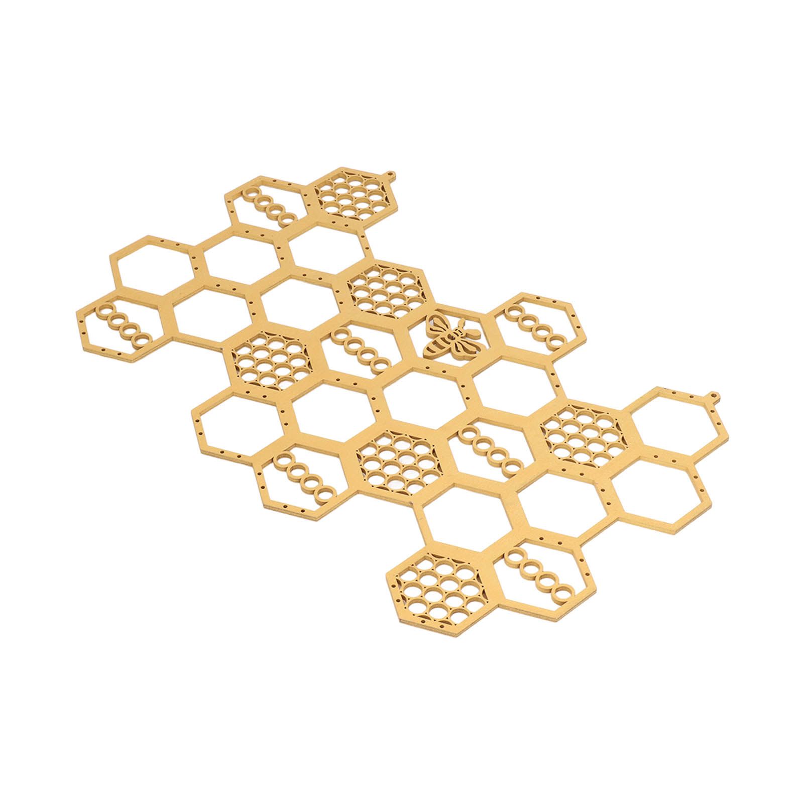 Ear Stud Display Rack Poplar Material Golden Beehive Type Space Saving Durable view 4