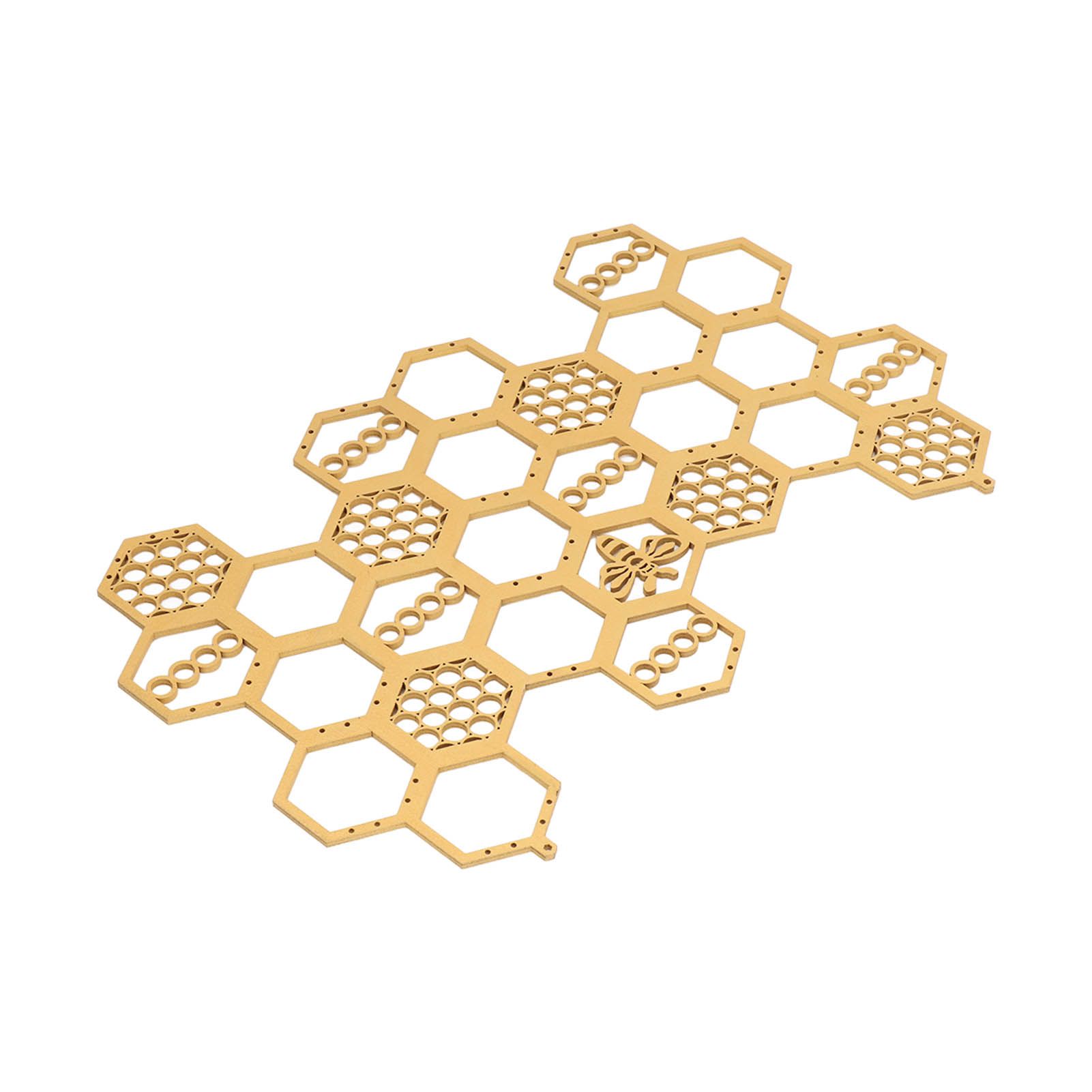 Ear Stud Display Rack Poplar Material Golden Beehive Type Space Saving Durable view 5