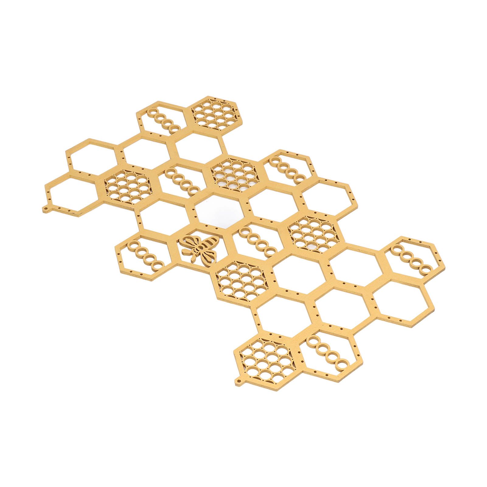 Ear Stud Display Rack Poplar Material Golden Beehive Type Space Saving Durable view 6
