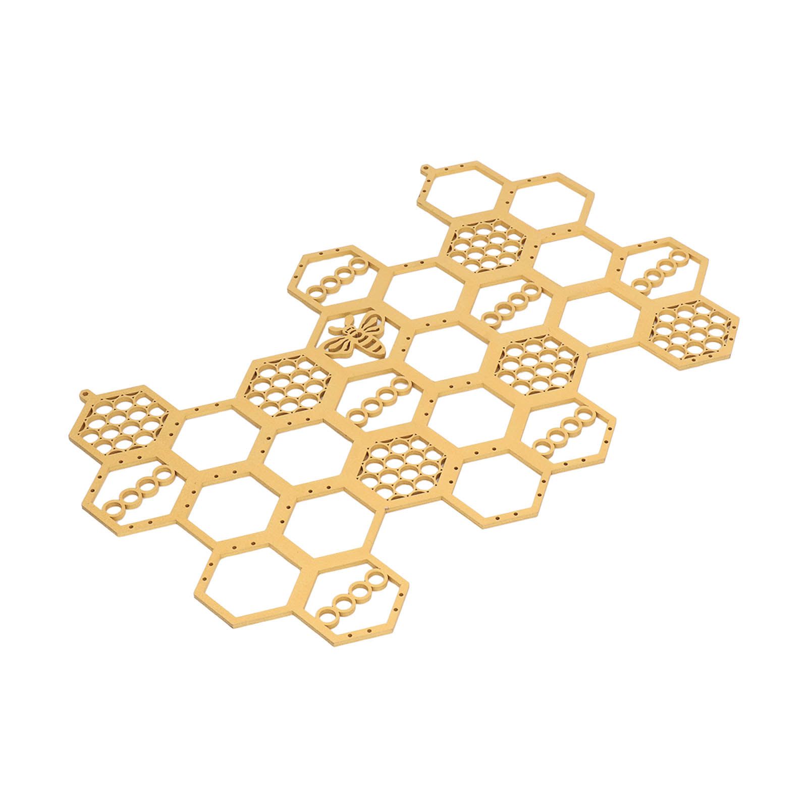 Ear Stud Display Rack Poplar Material Golden Beehive Type Space Saving Durable view 7