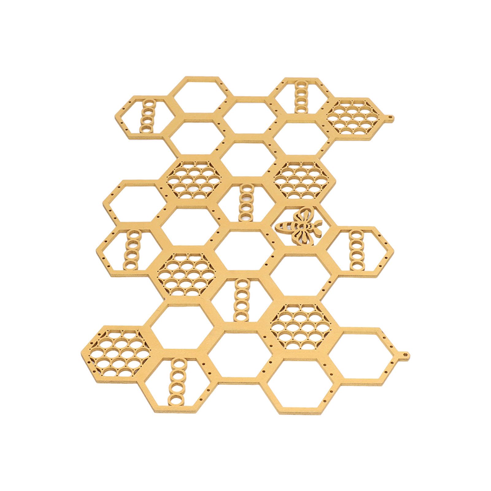 Ear Stud Display Rack Poplar Material Golden Beehive Type Space Saving Durable view 8