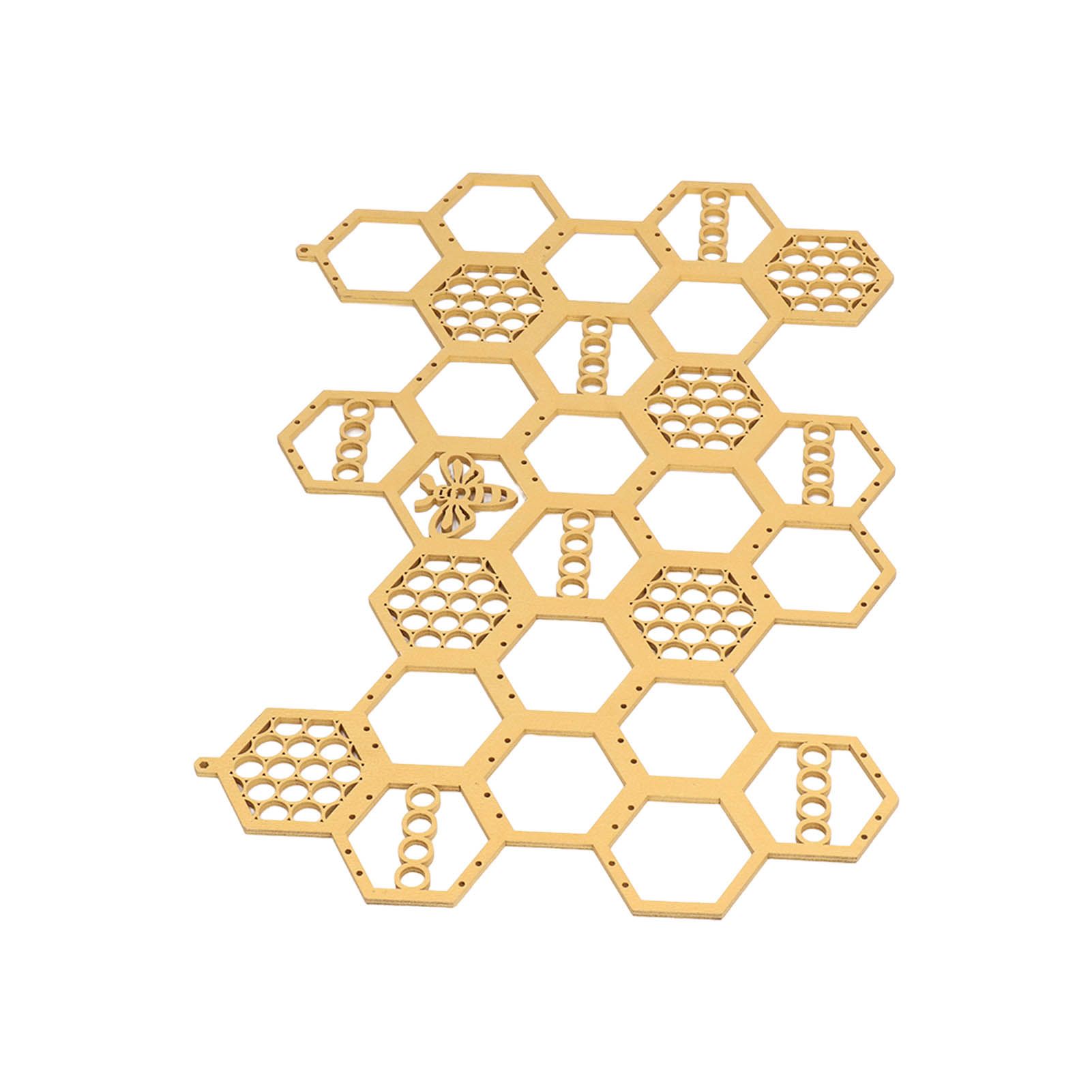 Ear Stud Display Rack Poplar Material Golden Beehive Type Space Saving Durable view 9