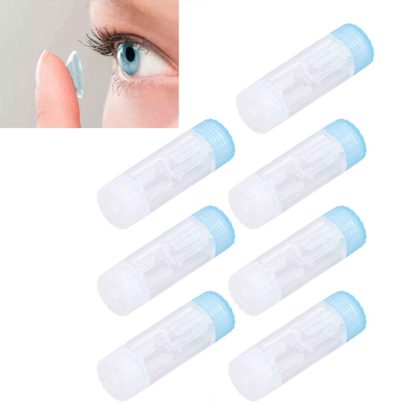 12PCS Contact Lens Case Transparent Portable ABS Contact Lens Box for Teen view 12