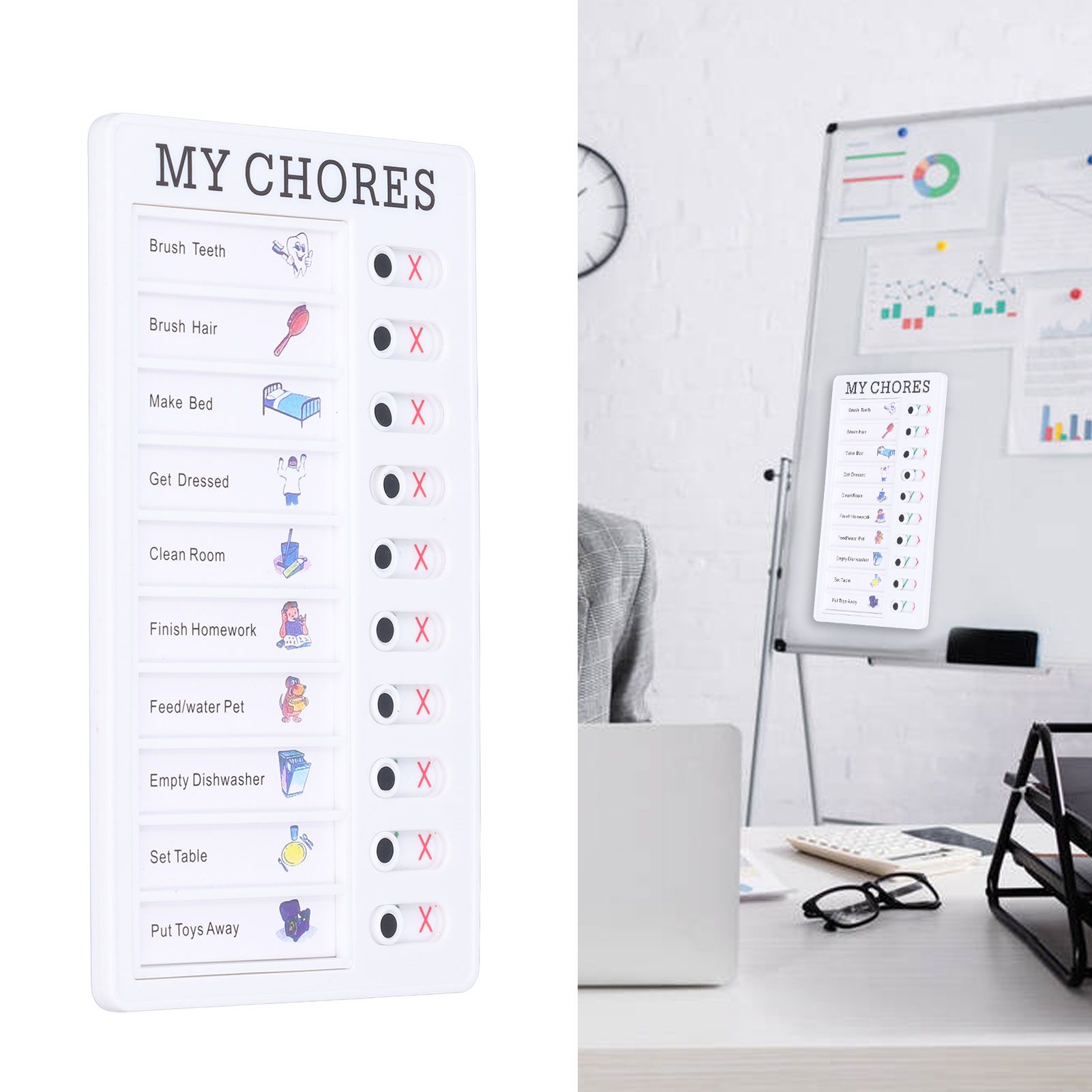 Chore Chart Memo Boards Portable Detachable Message Board Feel Comfortable PVC view 12