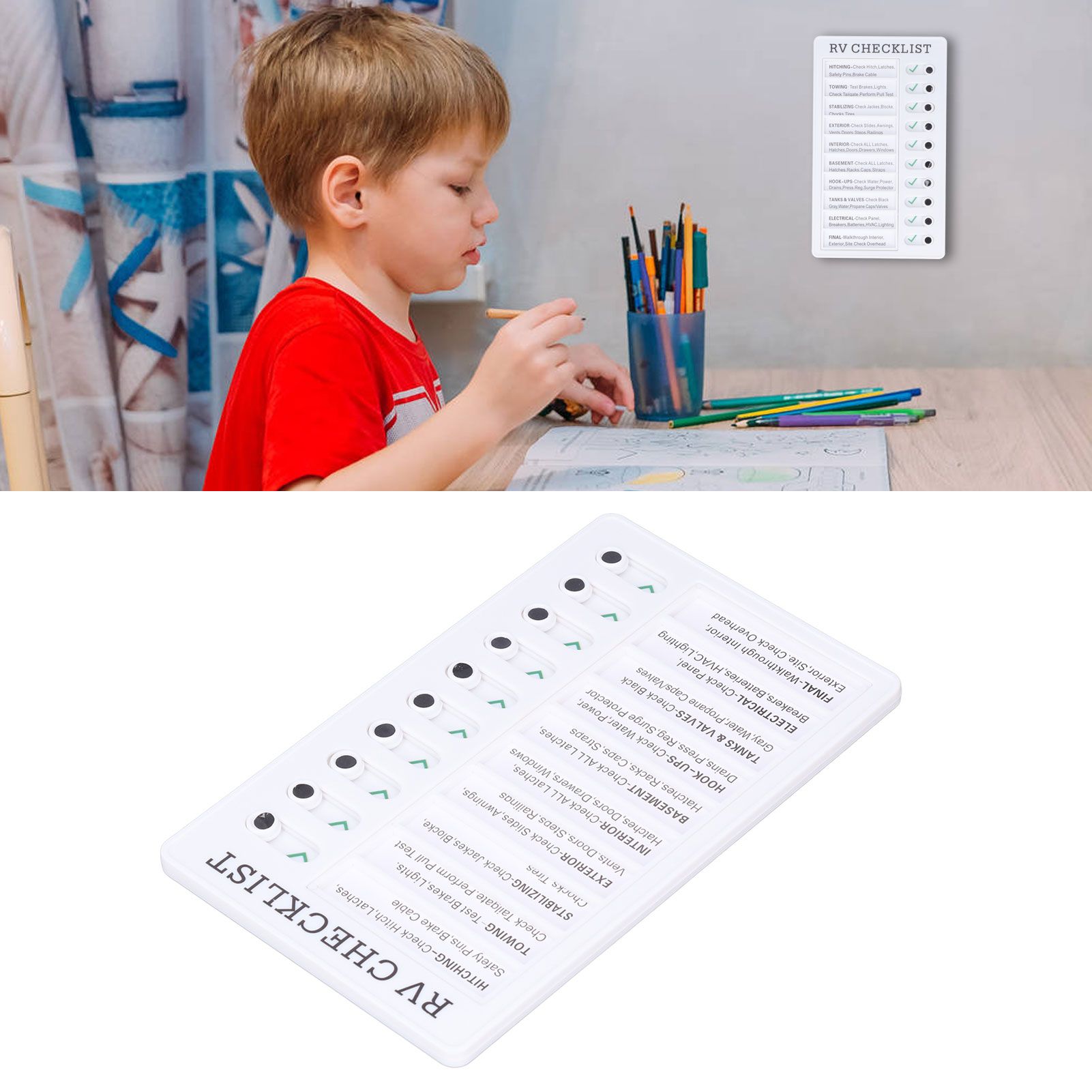 Chore Chart Memo Boards Portable Detachable Message Board Feel Comfortable PVC view 11