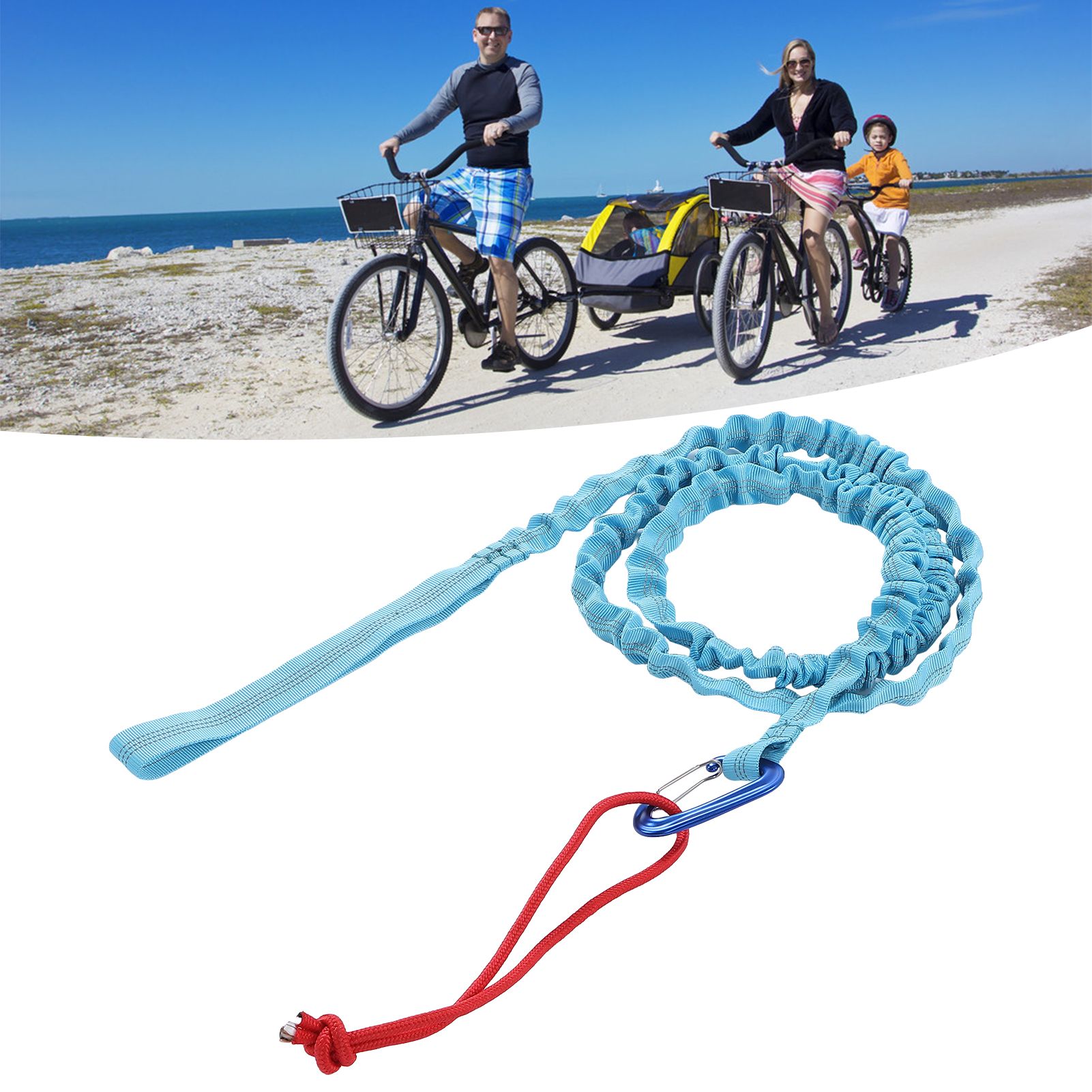 Bicycle Tow Rope Wear Resistant Shock Absorption Resilient Practical Tow Leash view 12