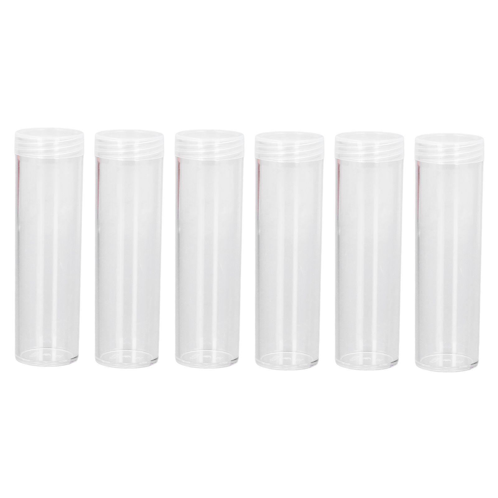 Round Clear Coin Tube Plastic Coin Storage Tubes with Cushion Sponge for 25mm view 3