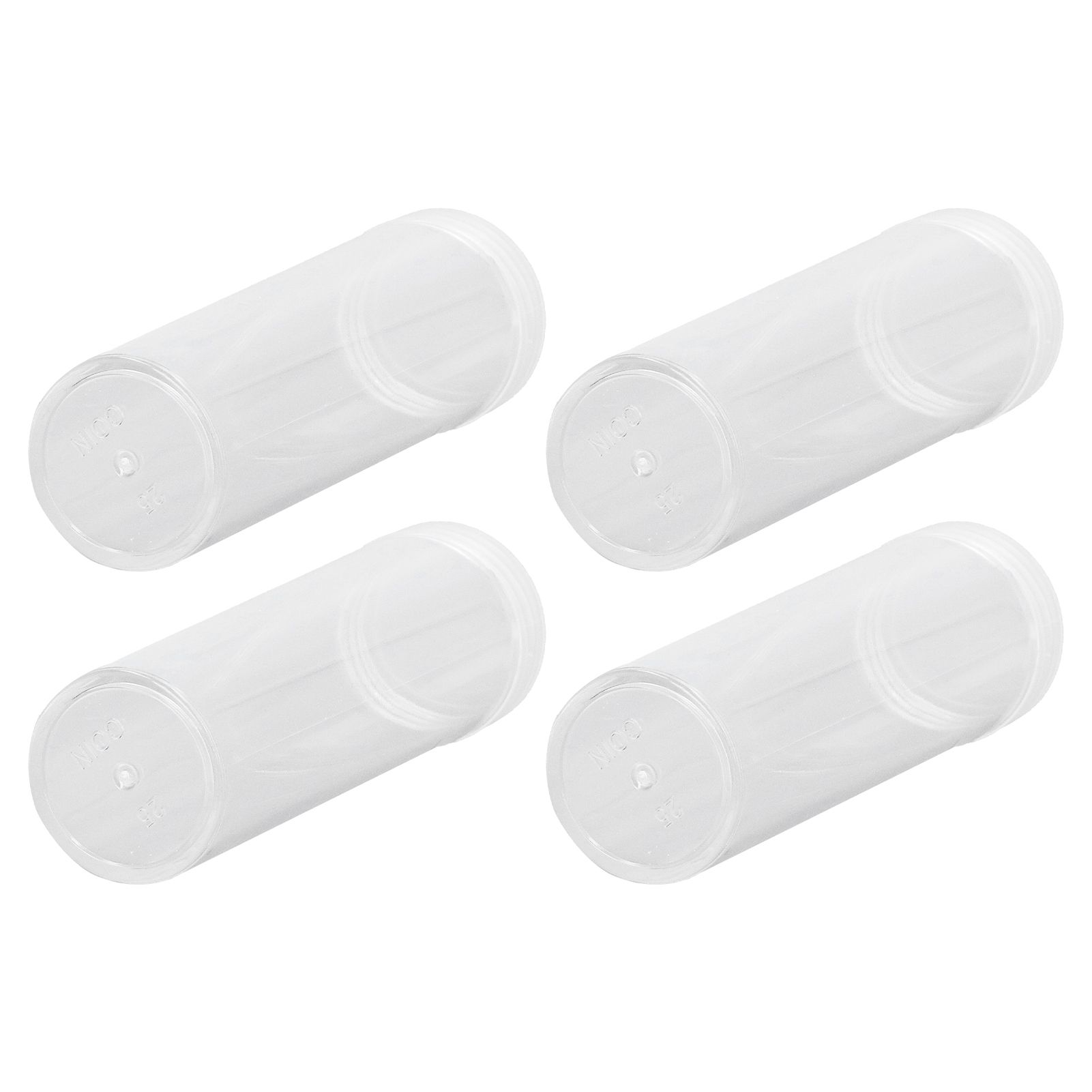 Round Clear Coin Tube Plastic Coin Storage Tubes with Cushion Sponge for 25mm view 4