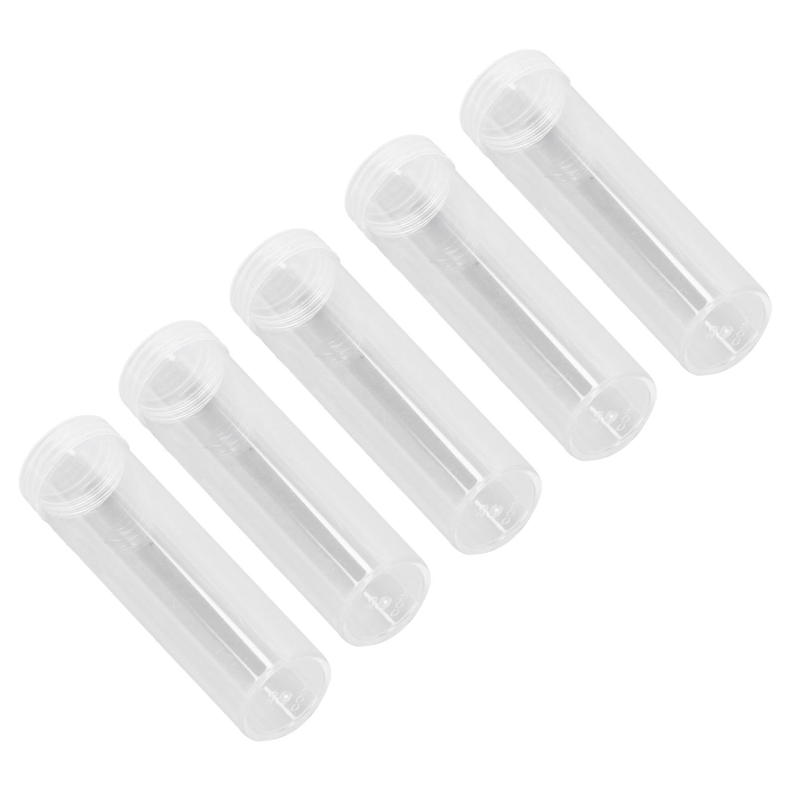 Round Clear Coin Tube Plastic Coin Storage Tubes with Cushion Sponge for 25mm view 7