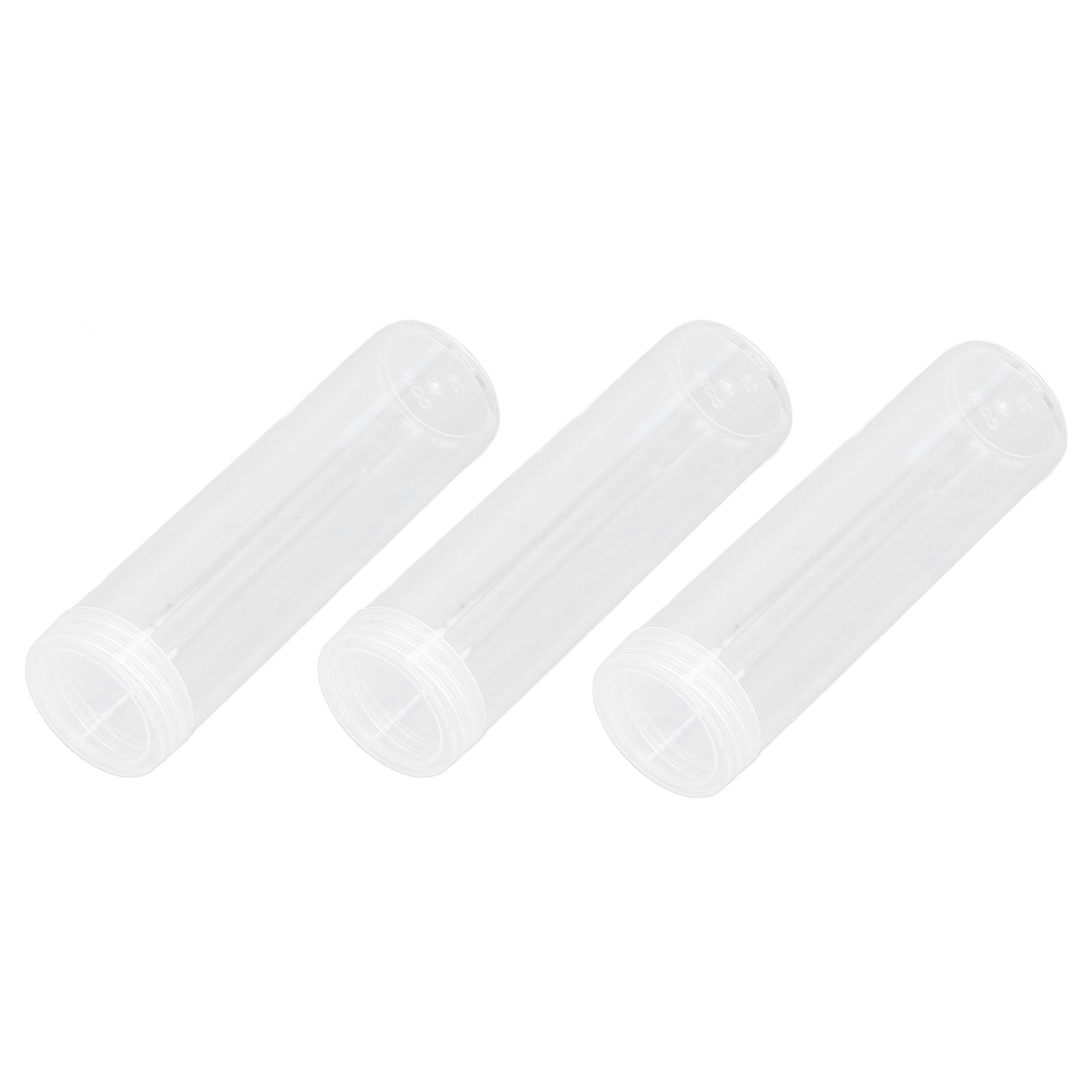 Round Clear Coin Tube Plastic Coin Storage Tubes with Cushion Sponge for 25mm view 10
