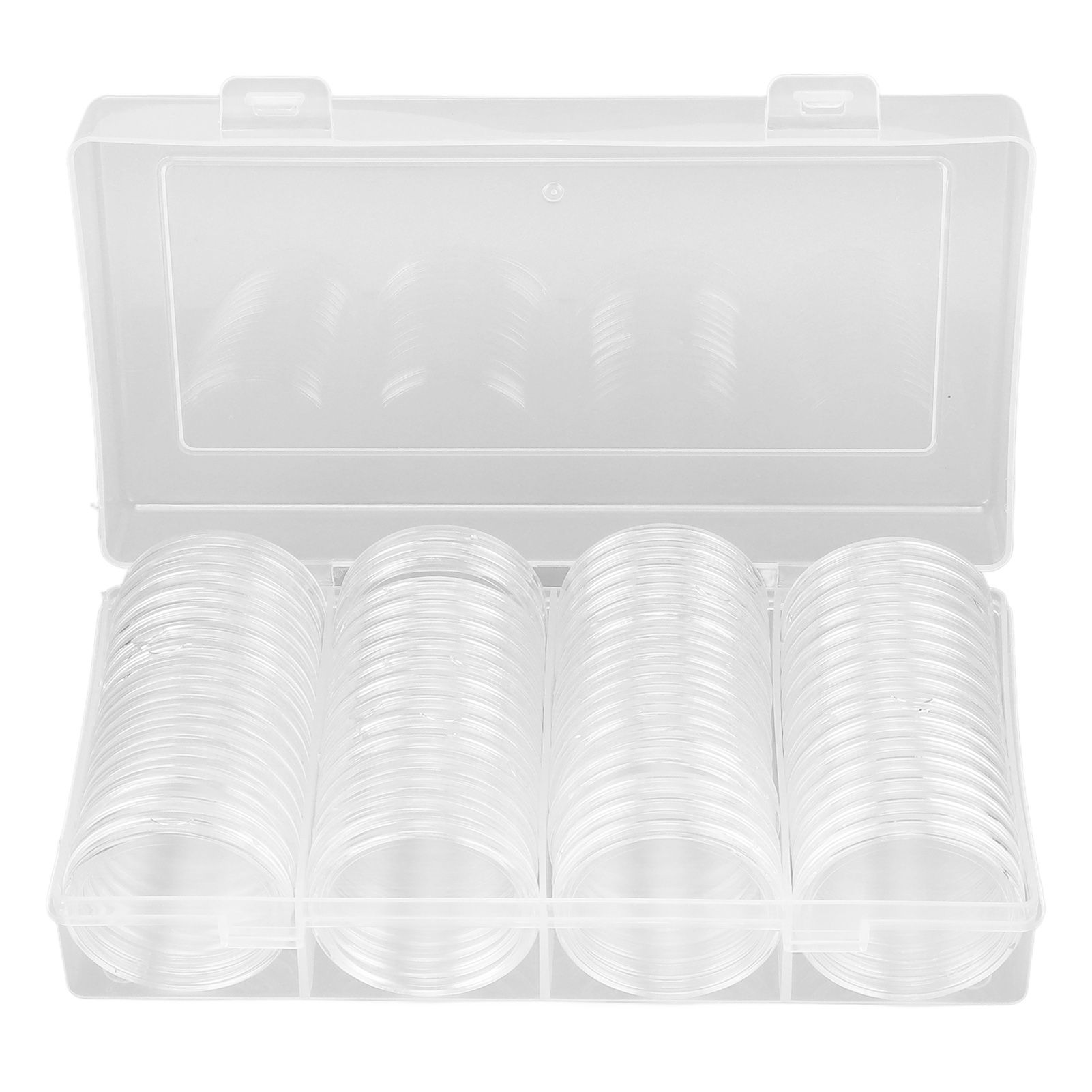 Clear Coin Storage Box 60 Pieces 41mm Coin Capsules Coin Collection Container
