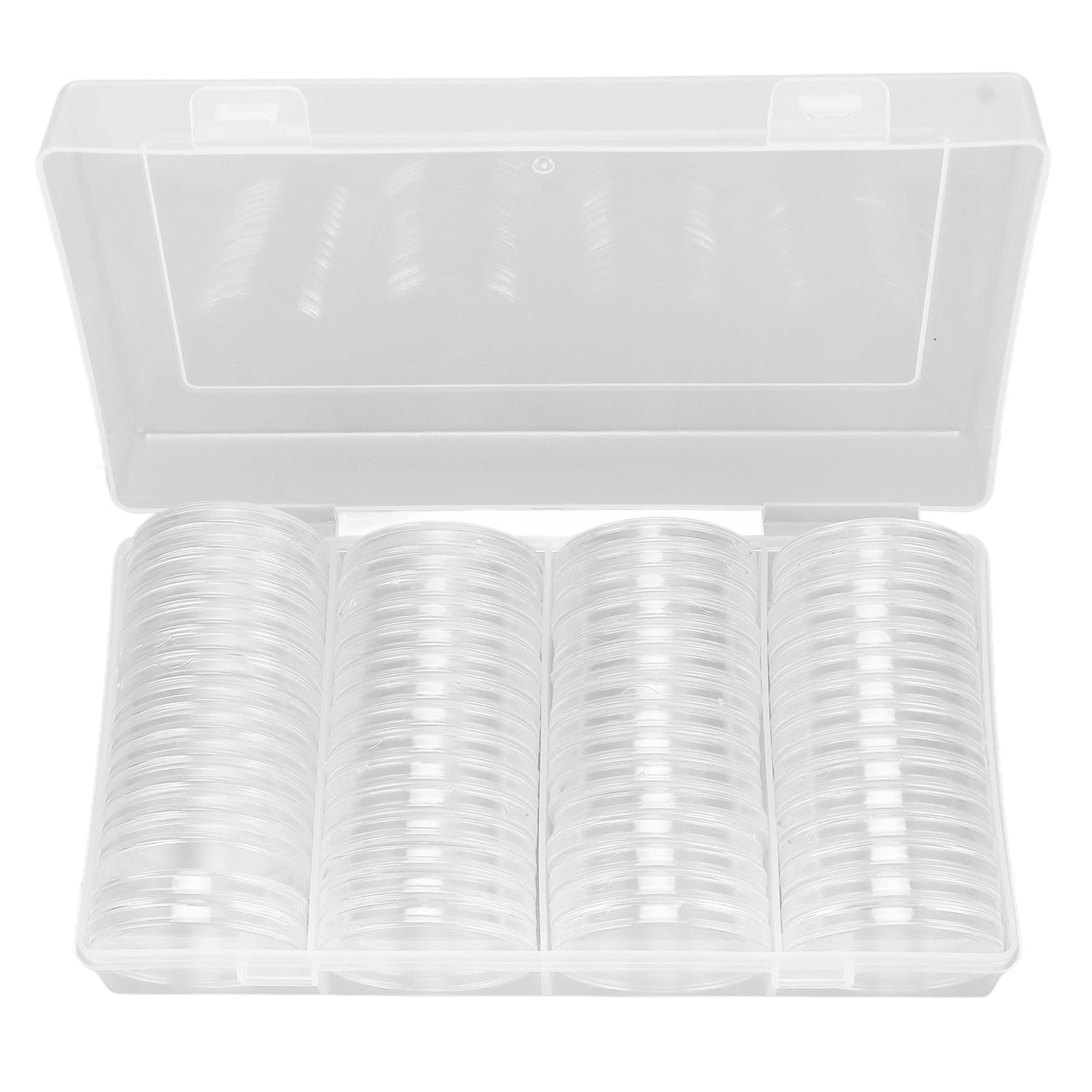 Clear Coin Storage Box 60 Pieces 41mm Coin Capsules Coin Collection Container view 3