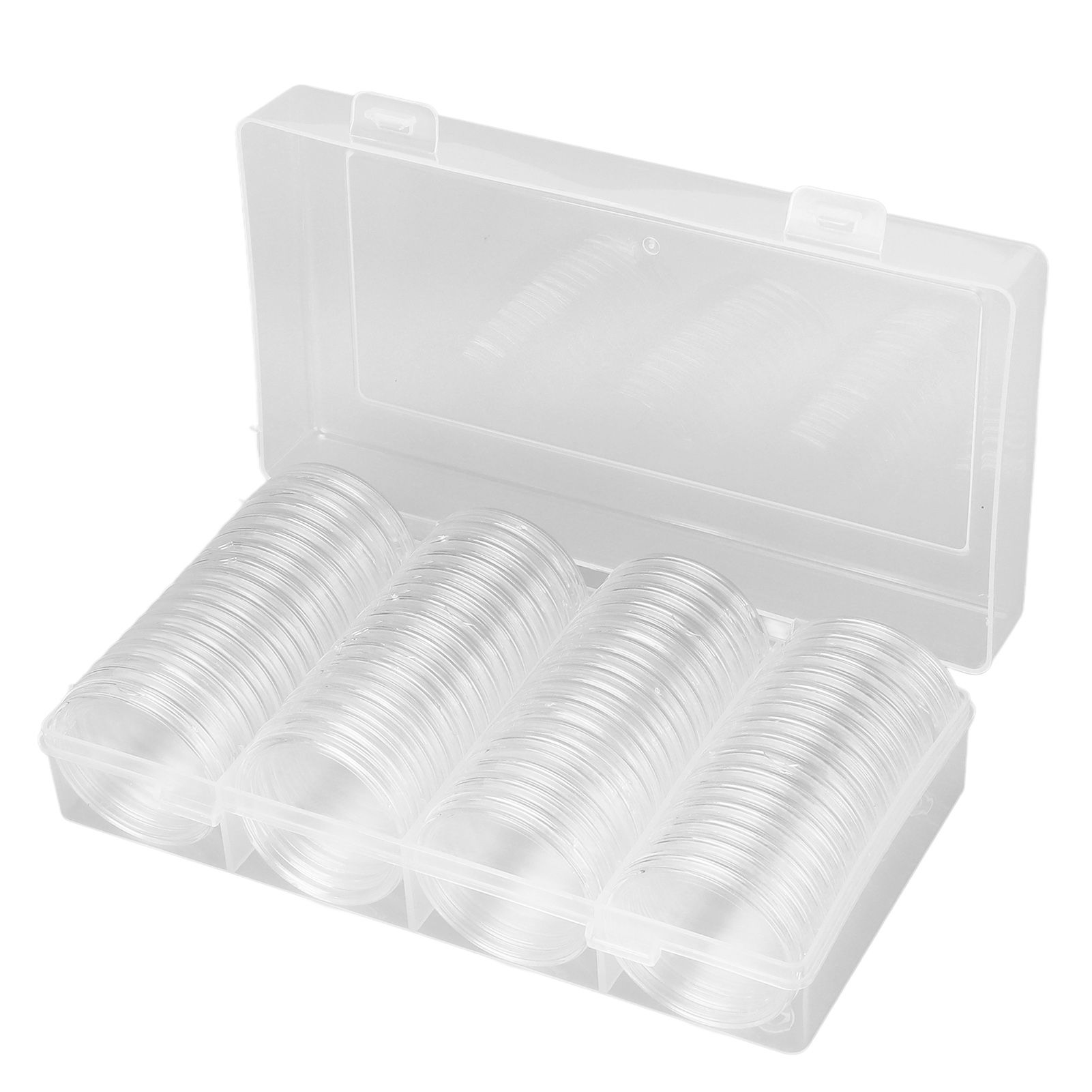 Clear Coin Storage Box 60 Pieces 41mm Coin Capsules Coin Collection Container view 4