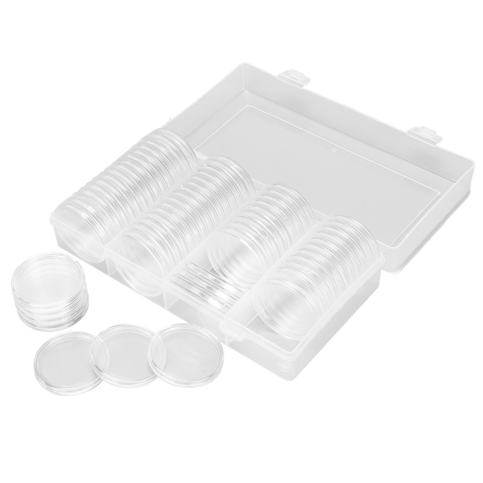 Clear Coin Storage Box 60 Pieces 41mm Coin Capsules Coin Collection Container view 6