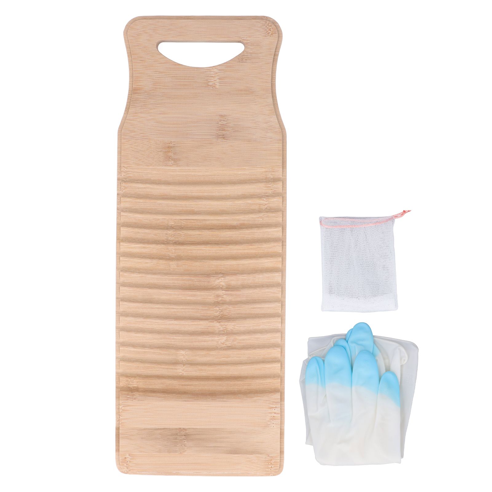 Bamboo Washboard Practical Hand Wash Laundry Cleaning Board for Home School 40cm