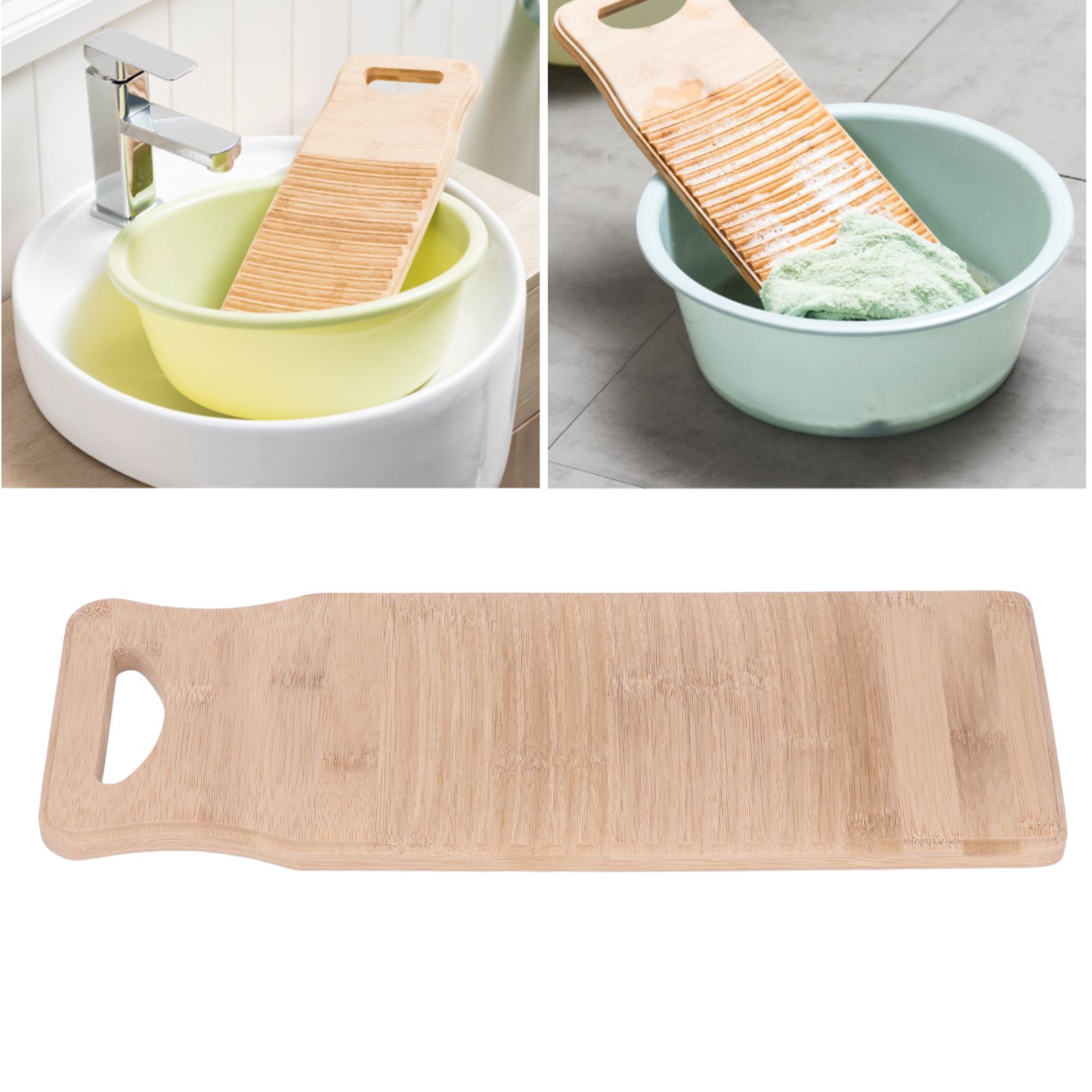 Bamboo Washboard Practical Hand Wash Laundry Cleaning Board for Home School 40cm view 11